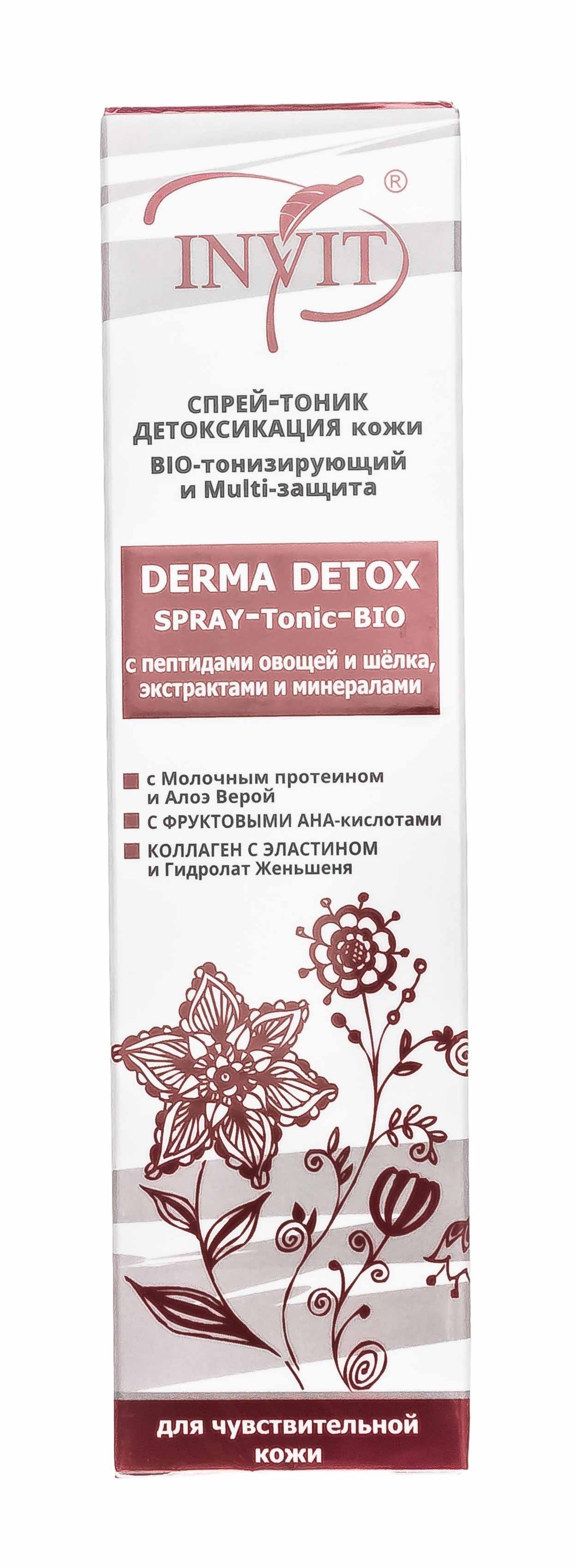 Инвит Спрей-тоник детоксикация кожи BIO-тонизирующий и Multi-защита, 110 мл (Invit, Invit Hydro Mist) фото 1