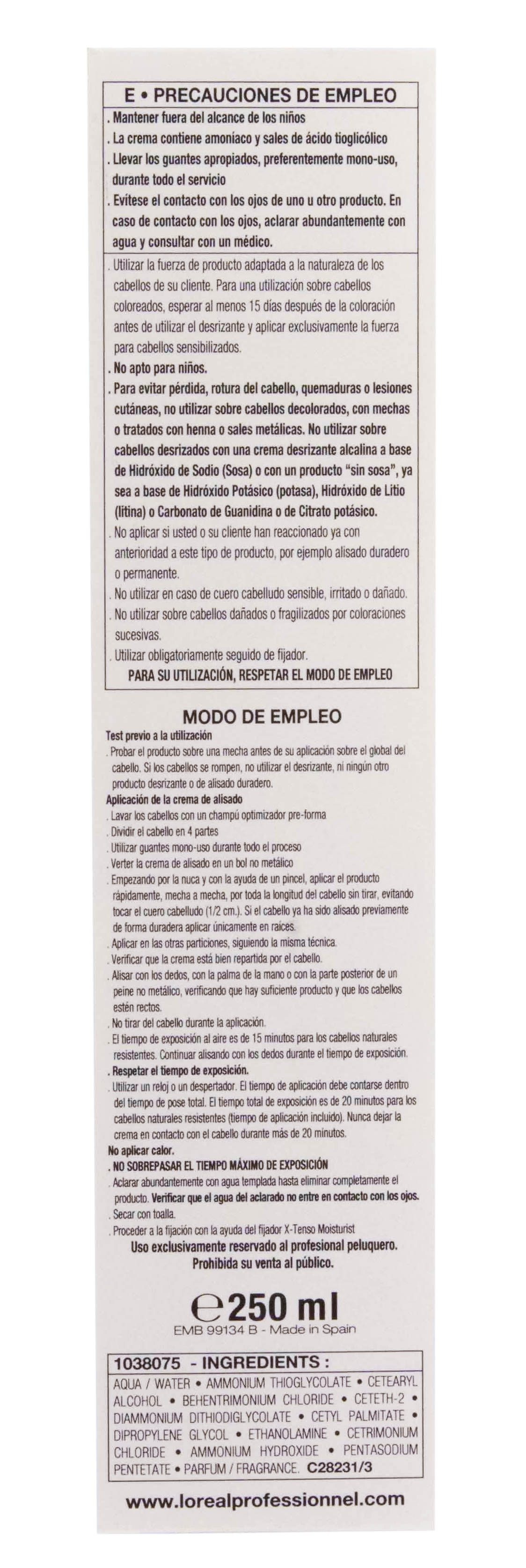 Лореаль Профессионель Выпрямляющий крем для непослушных волос Moisturist, 250 мл (L'oreal Professionnel, Долговременная завивка и разглаживание) фото 4