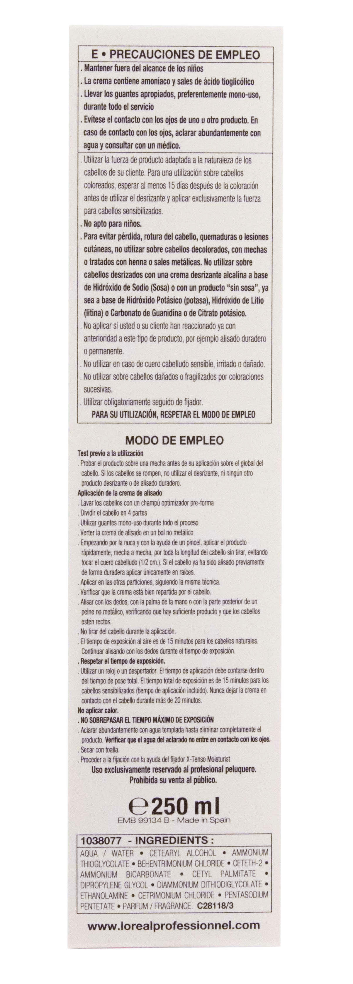 Лореаль Профессионель Выпрямляющий крем для чувствительных волос Moisturist, 250 мл (L'oreal Professionnel, Долговременная завивка и разглаживание) фото 2