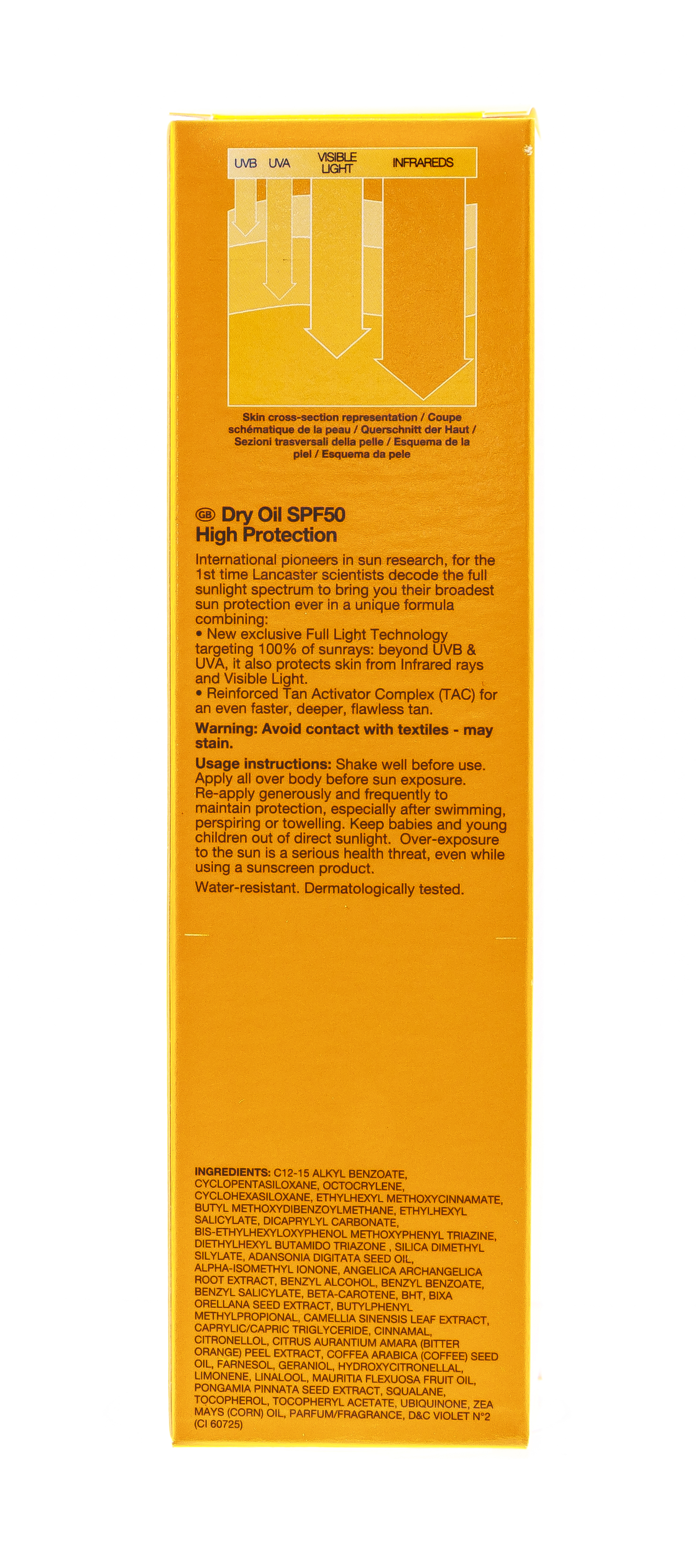 Ланкастер Sun Ultra Tanning Шелковистое масло быстрый загар SPF50+, 150 мл (Lancaster, Sun Beauty) фото 5