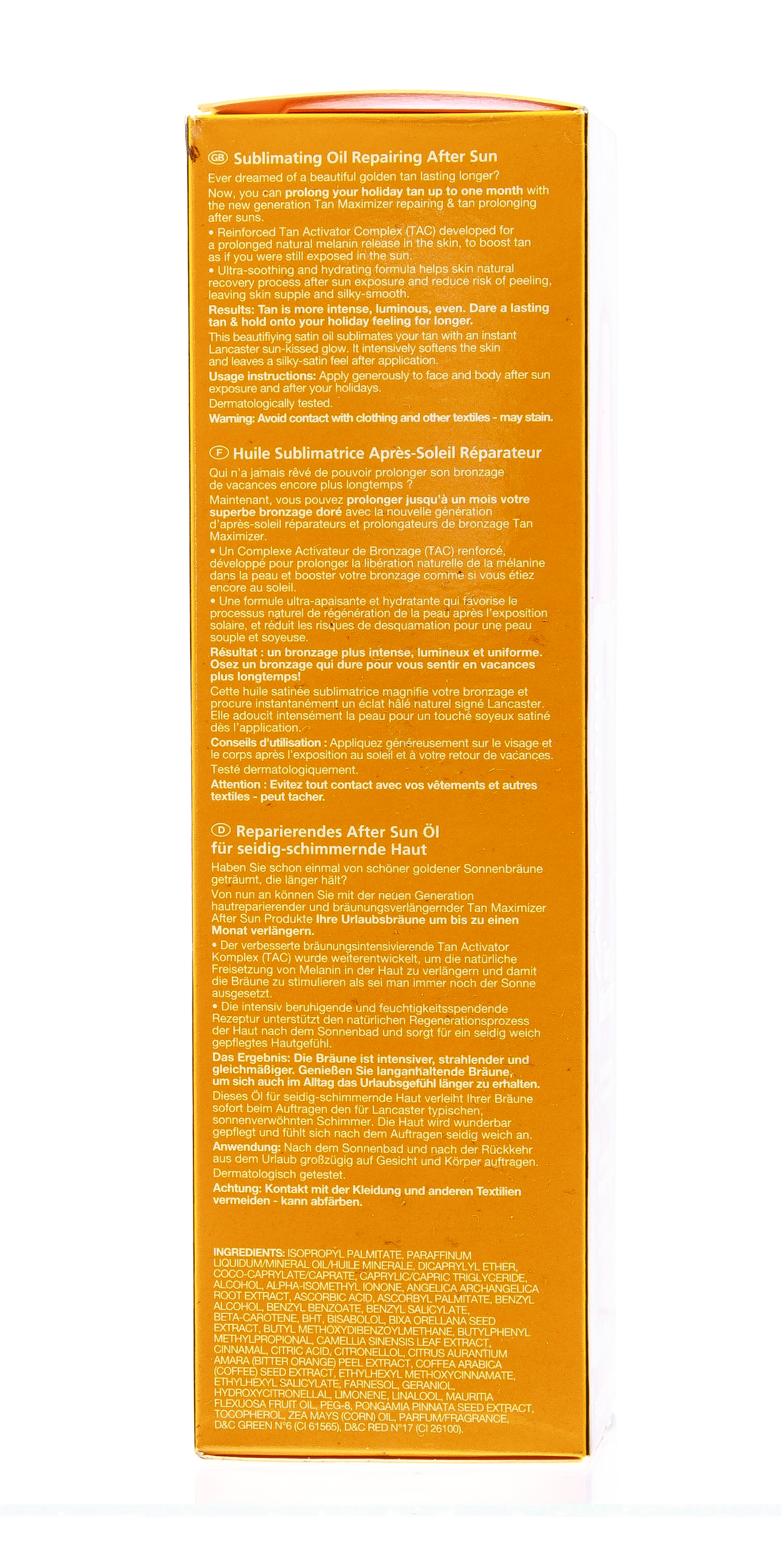 Ланкастер Масло для усиления загара, восстановление после загара 150 мл (Lancaster, After Sun) фото 3