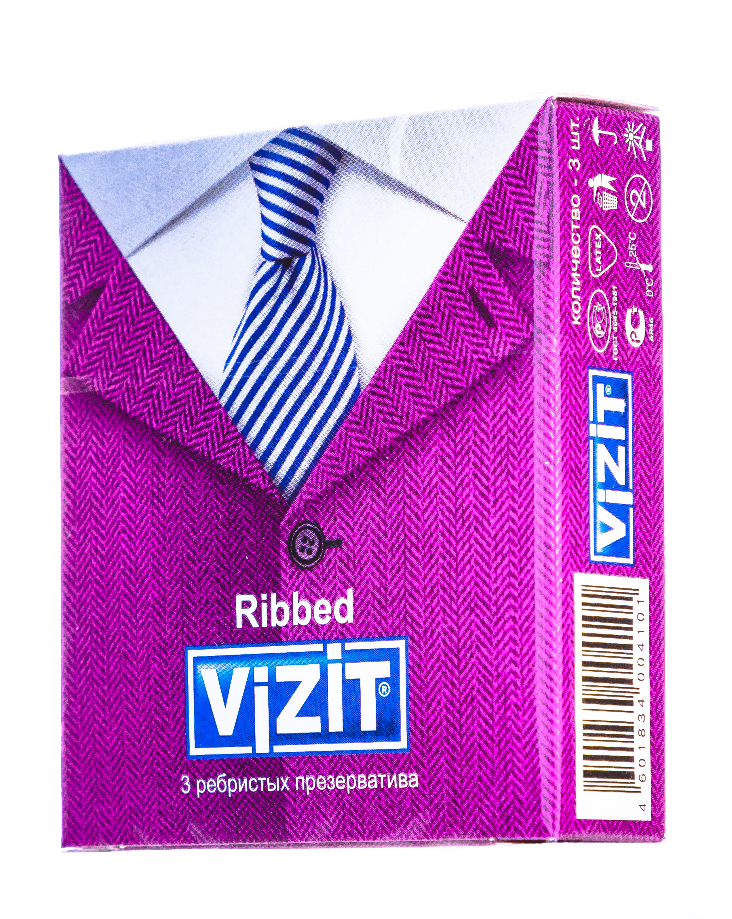 Визит Презервативы Ребристые 3 шт (Vizit, Visit презервативы) фото 2