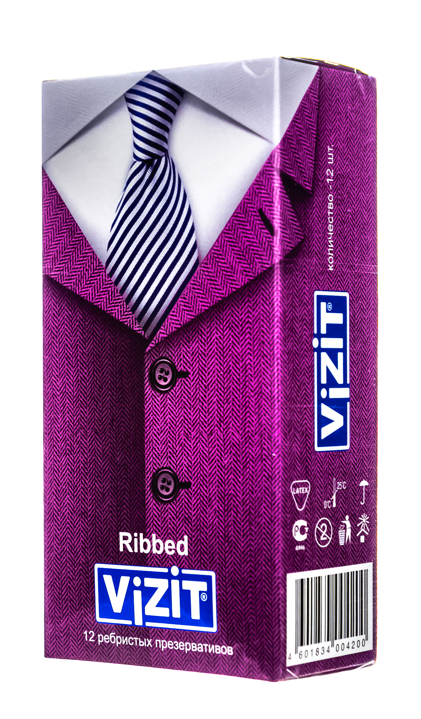 Визит Презервативы Ребристые 12 шт (Vizit, Презервативы) фото 2