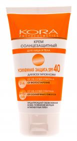 Кора Крем солнцезащитный SPF 40 для лица и тела 150 мл. фото