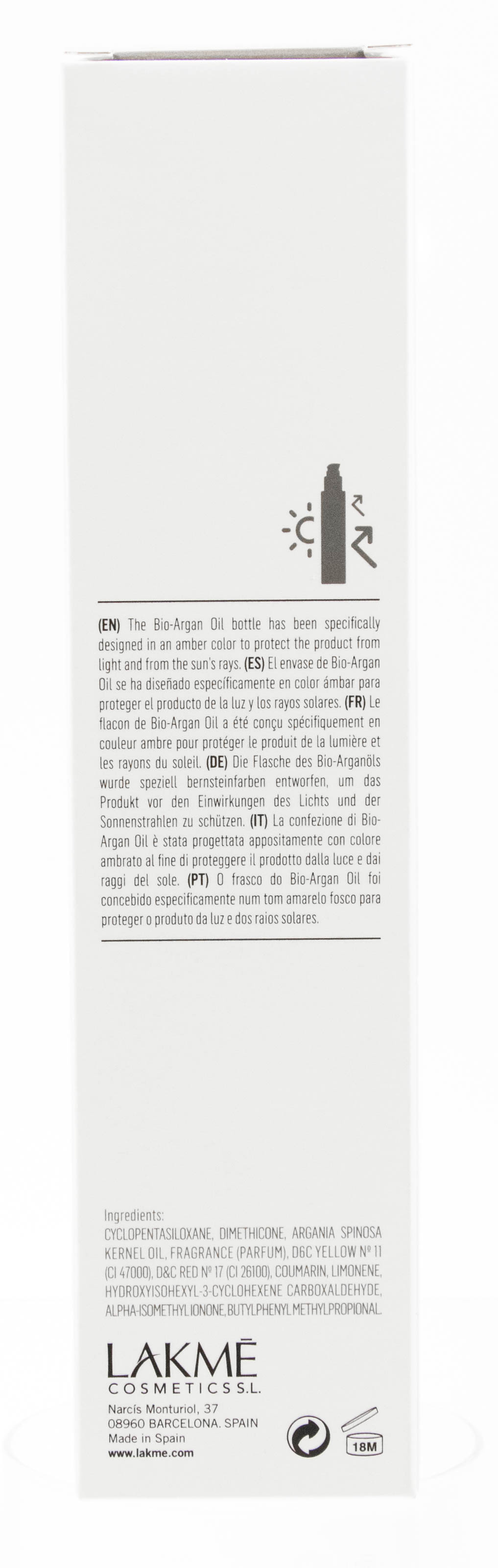 Лакме Аргановое масло для увлажнения и ухода за волосами Bio Argan Hydrating, 125 мл (Lakme, K.Therapy) фото 2