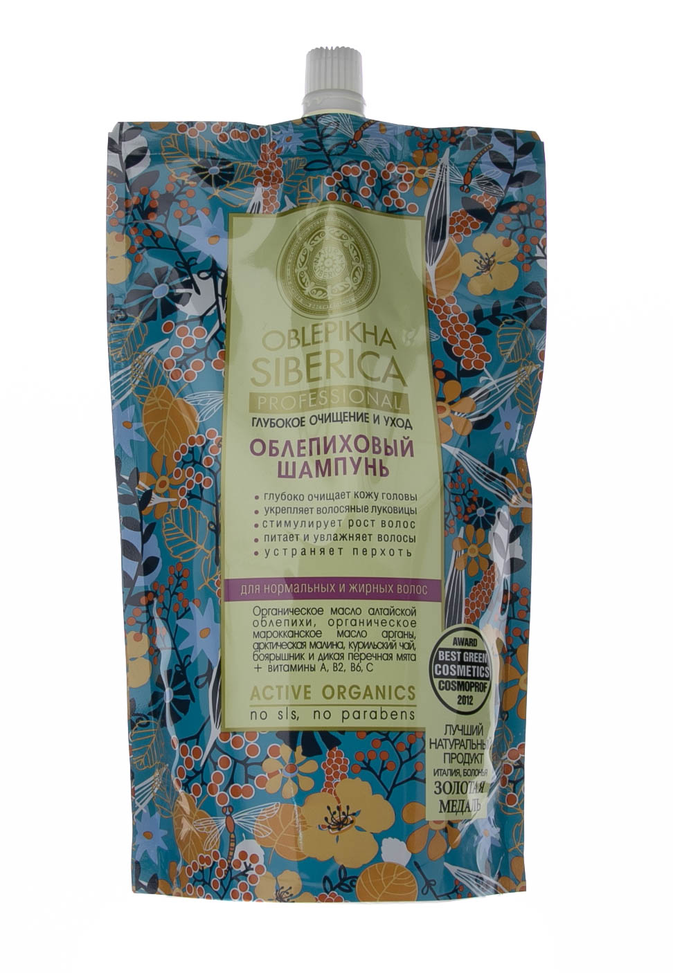Натура Сиберика Шампунь облепиховый для нормальных и жирных волос, 500 мл (Natura Siberica, Био-уход за волосами) фото 1