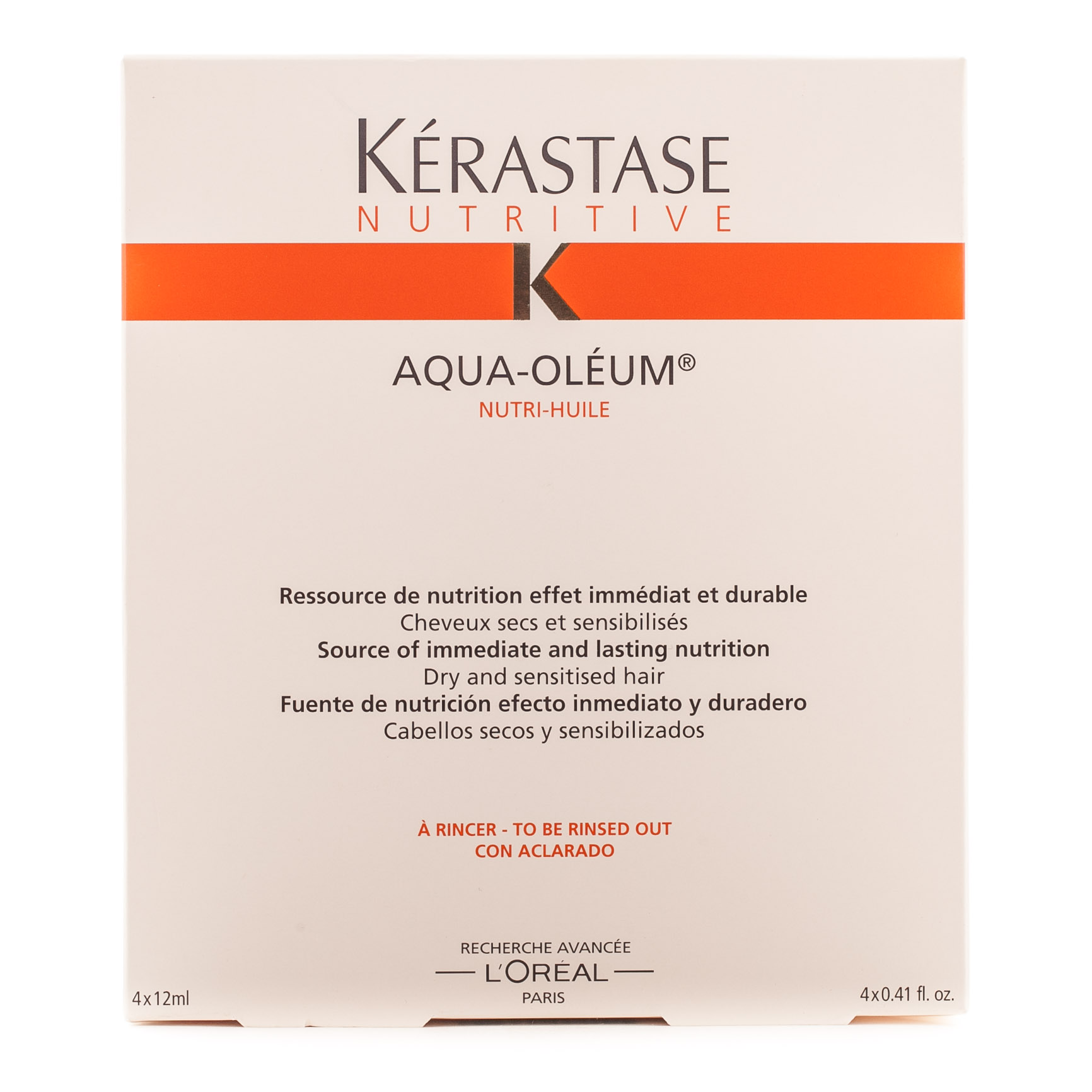 Керастаз Нано-эмульсия Аква-Олеум  4 ампулы по 12 мл (Kerastase, Nutritive) фото 7