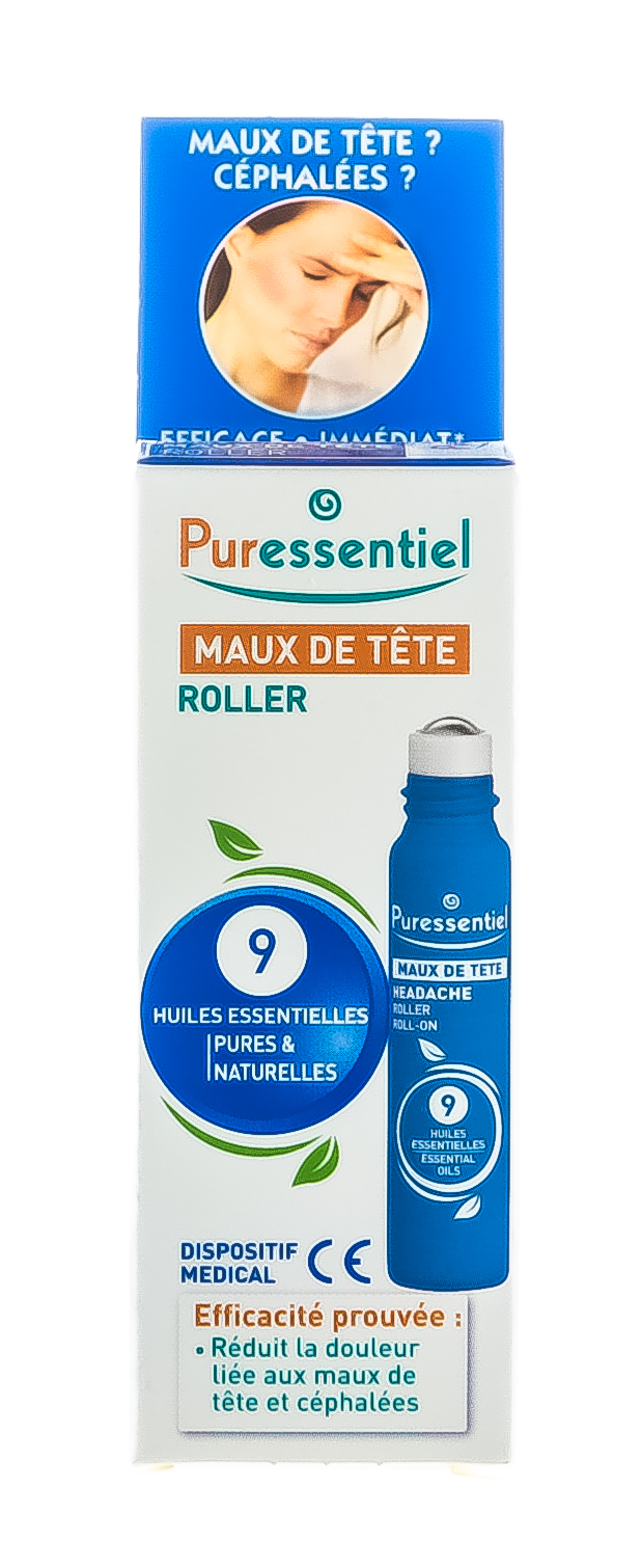 Пюресансьель Роллер успокаивающий для снятия напряжения и облегчения стресса 9 эфирных масел, 5 мл (Puressentiel, Хорошее самочувствие) фото 1