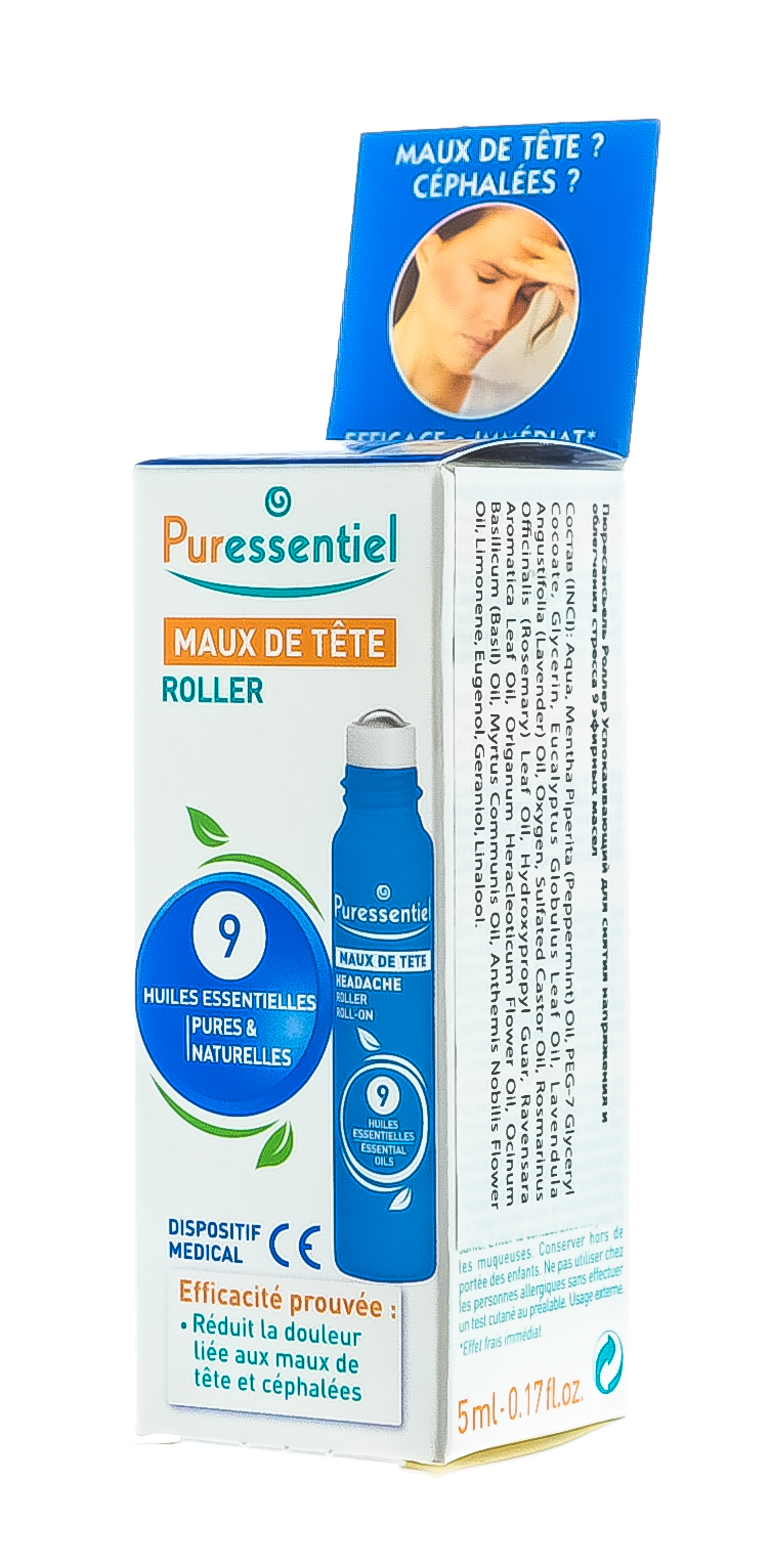 Пюресансьель Роллер успокаивающий для снятия напряжения и облегчения стресса 9 эфирных масел, 5 мл (Puressentiel, Хорошее самочувствие) фото 2