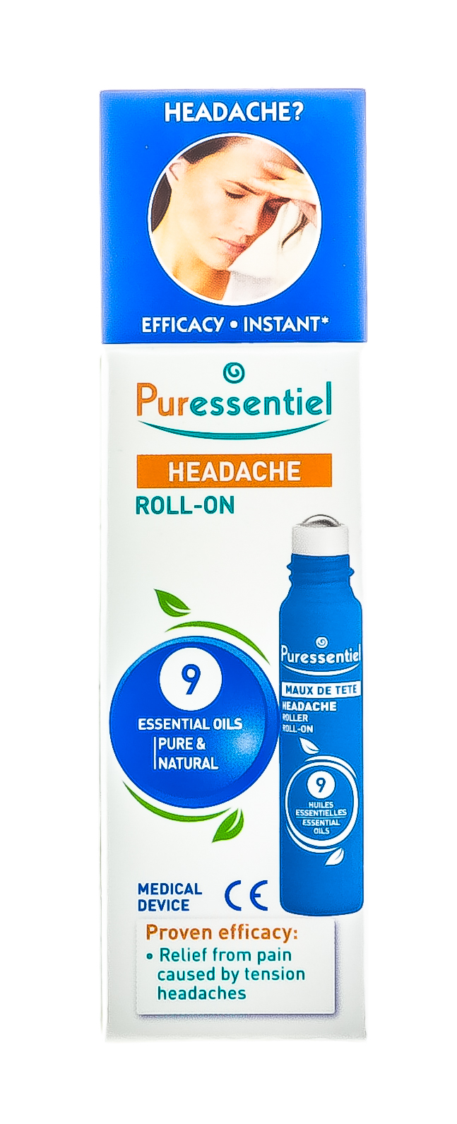 Пюресансьель Роллер успокаивающий для снятия напряжения и облегчения стресса 9 эфирных масел, 5 мл (Puressentiel, Хорошее самочувствие) фото 4