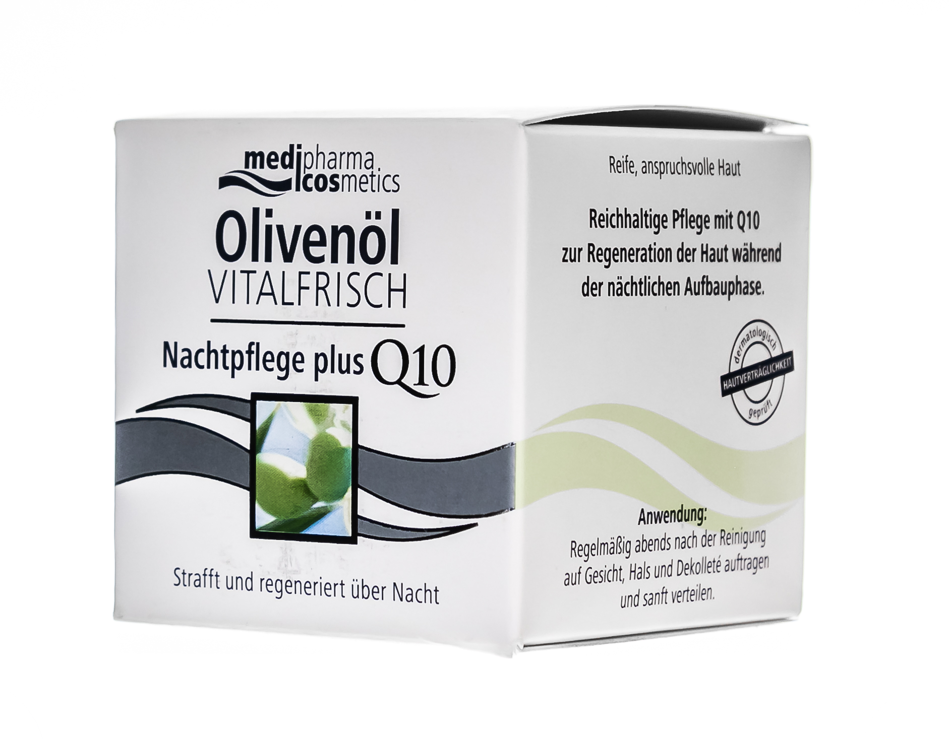 Медифарма Косметикс Ночной крем для лица против морщин Olivenol Vitalfrisch, 50 мл (Medipharma Cosmetics, Olivenol) фото 3