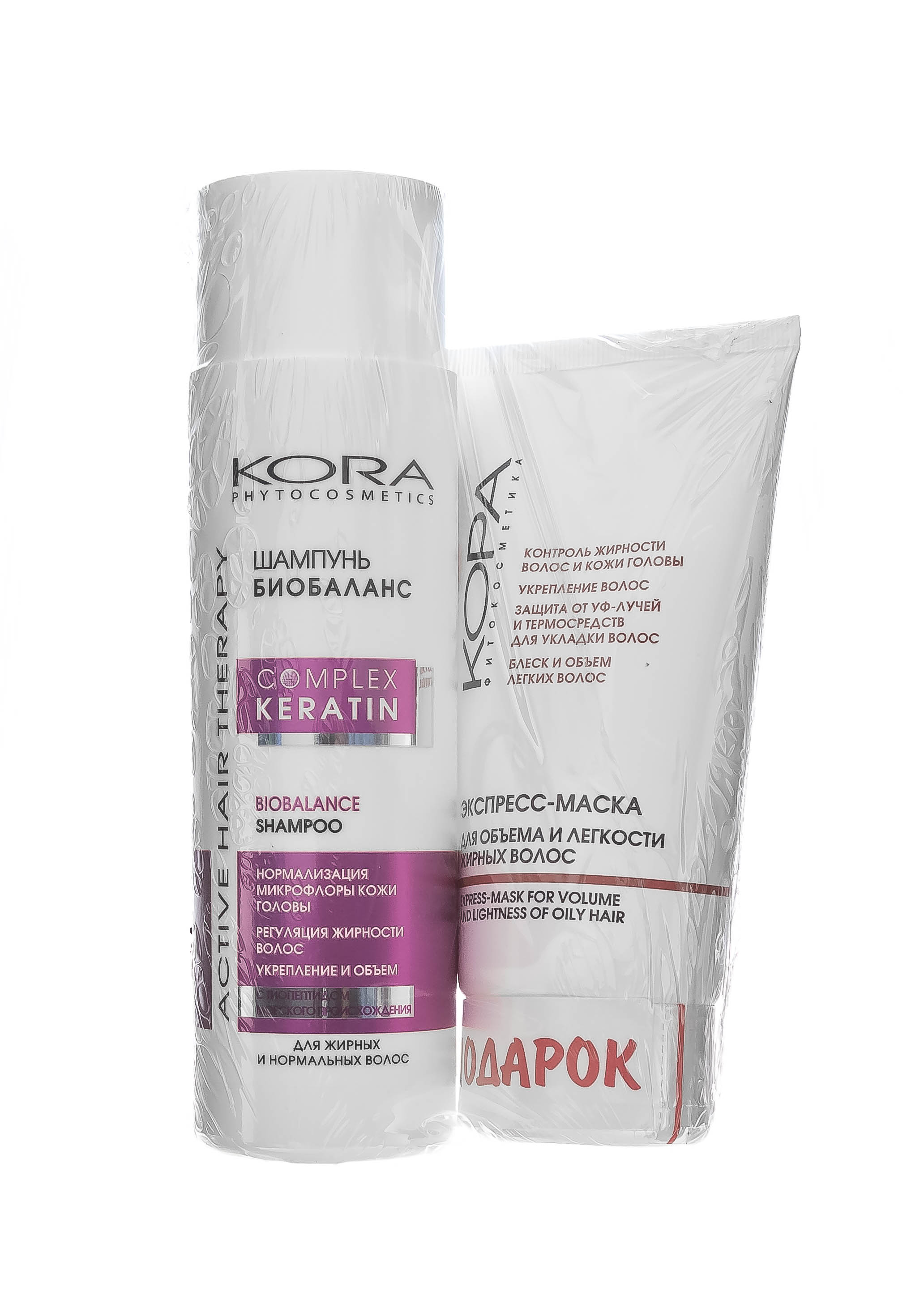  Набор для волос Биобаланс (шампунь 250 мл, маска 150 мл) (Кора, Complex Keratin) фото 1