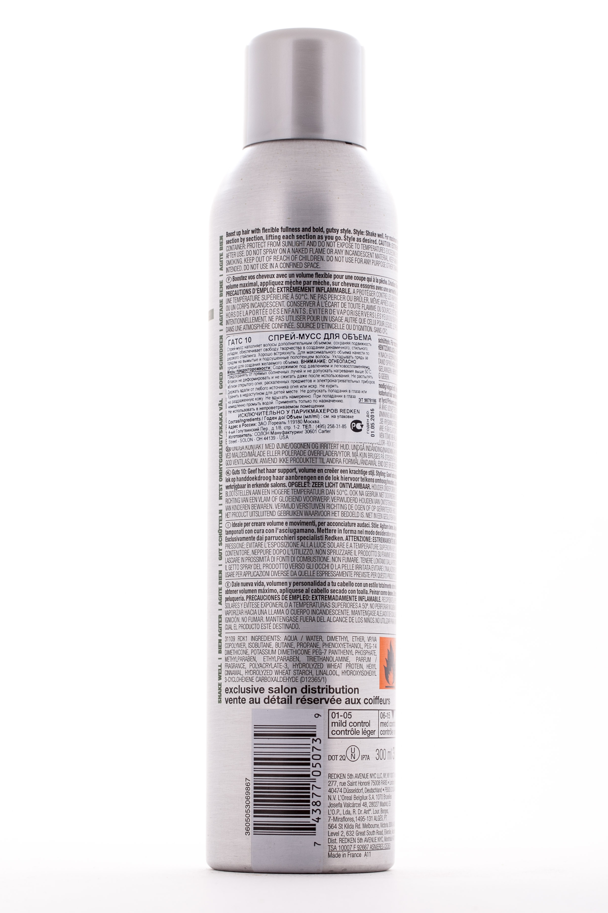 Редкен Гатс 10 Спрей-мусс для объема - 300 мл (Redken, Стайлинг) фото 2