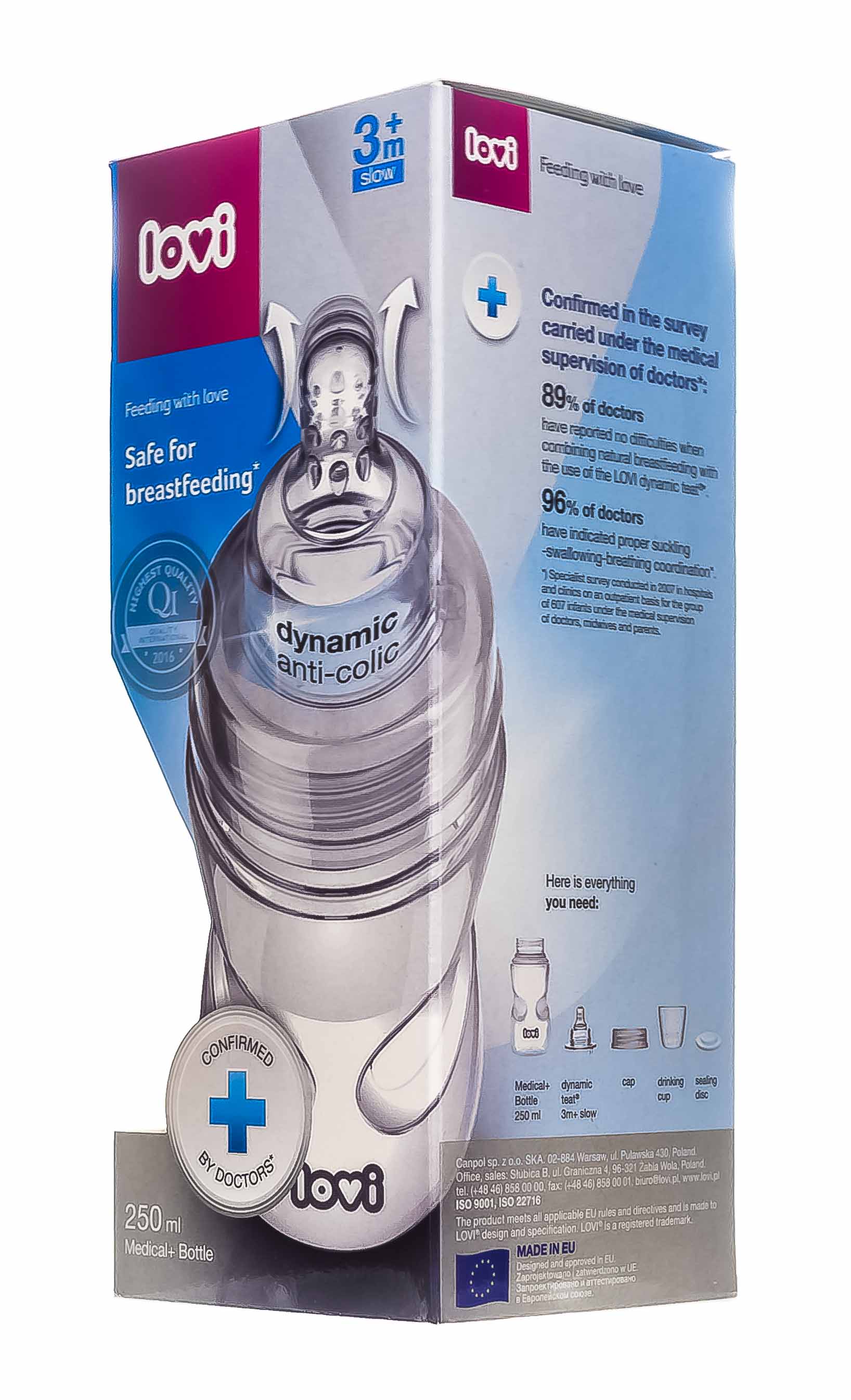 Лови Бутылочка Lovi Medical+ 150 мл, 0м+ (Lovi, Детская посуда) фото 2