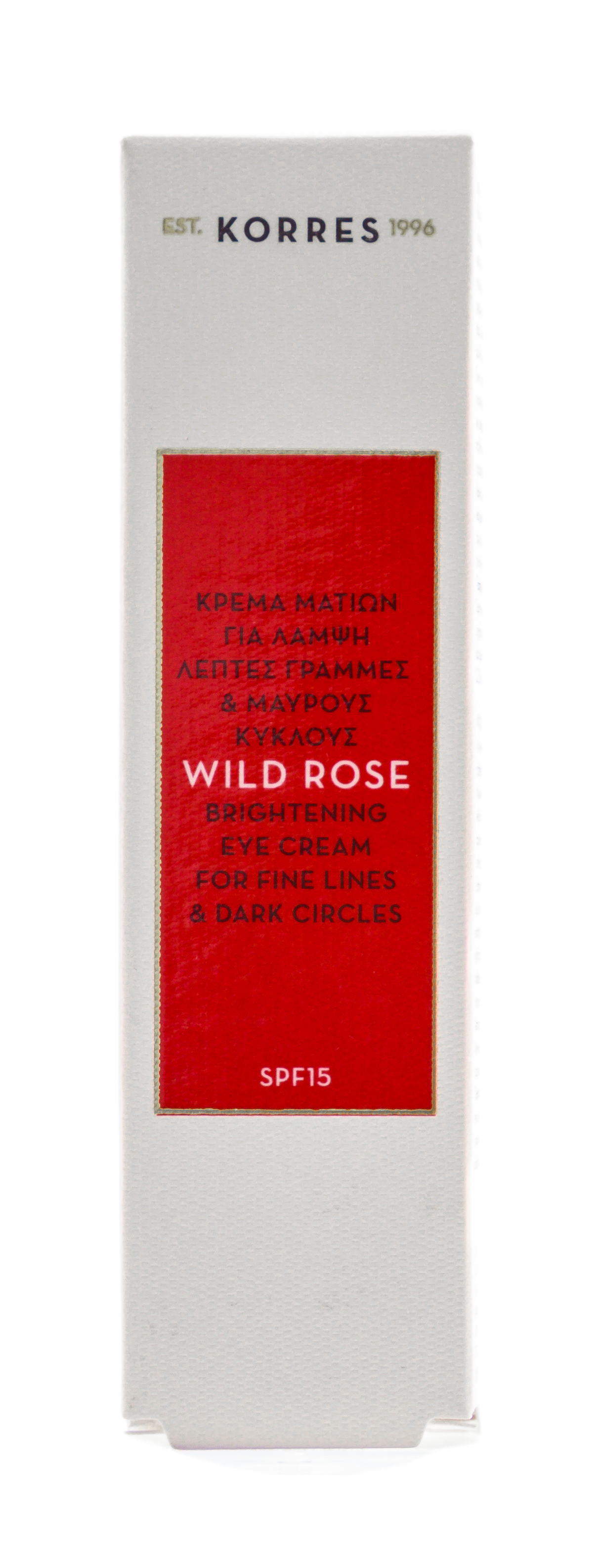 Коррес Крем для глаз с дикой розой от морщин и темных кругов spf 15, 15 мл (Korres, Korres Увлажняющие средства) фото 1