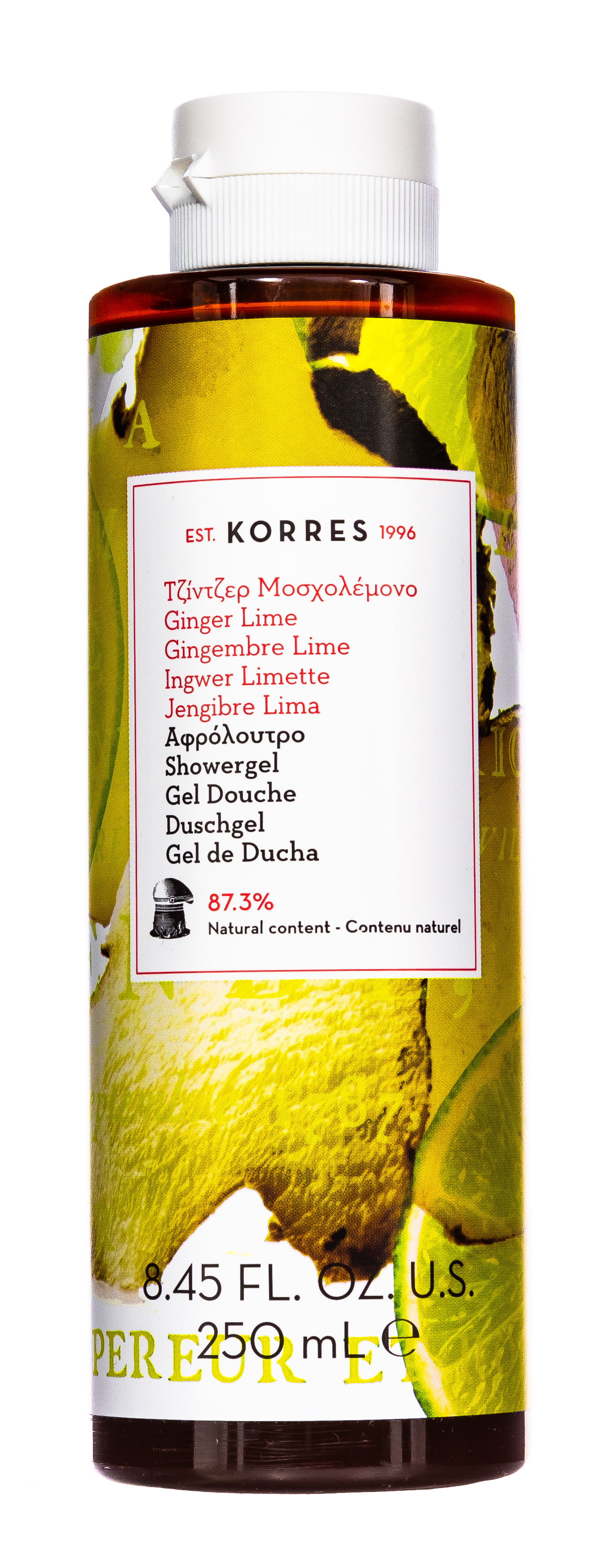 Коррес Гель для душа Имбирь и лайм 250 мл (Korres, Korres Гели для душа) фото 1