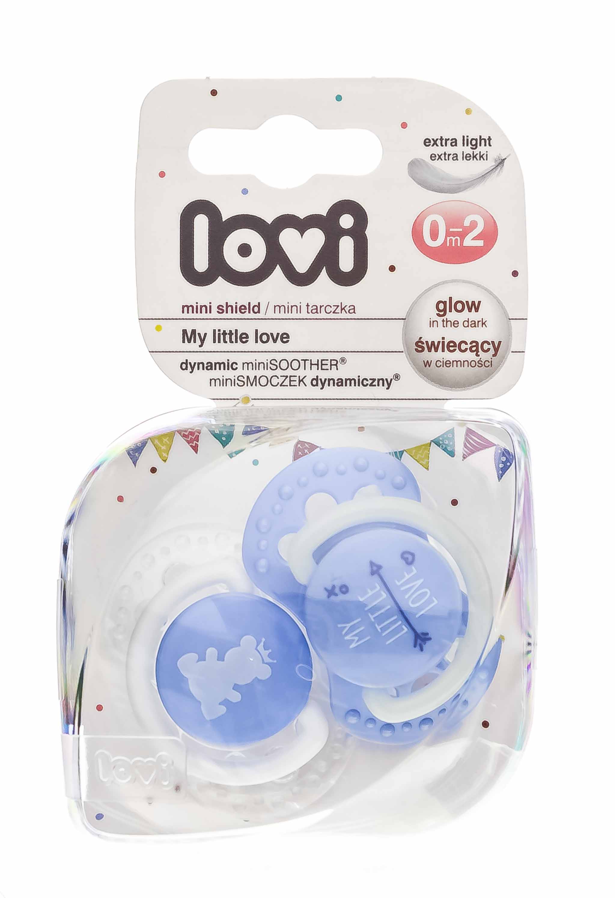 Лови Пустышка Lovi динамическая силикон MY LITTLE LOVE 0-2 мес для мальчика 2 шт (Lovi, Пустышки) фото 1