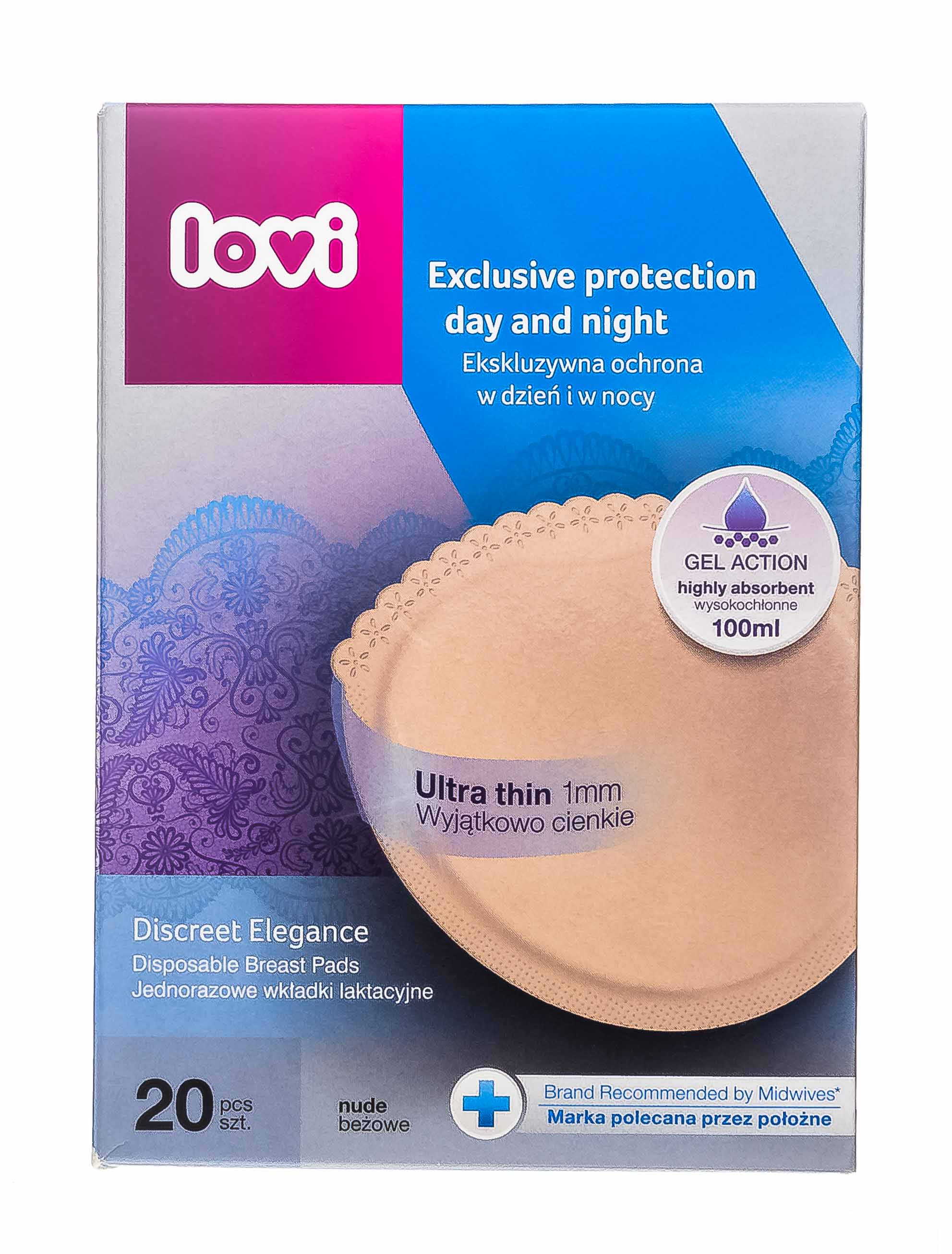 Лови Вкладыши для бюстгальтера Lovi, 20 шт, бежевые, Discreet Elegance (Lovi, Для кормящих мам) фото 1