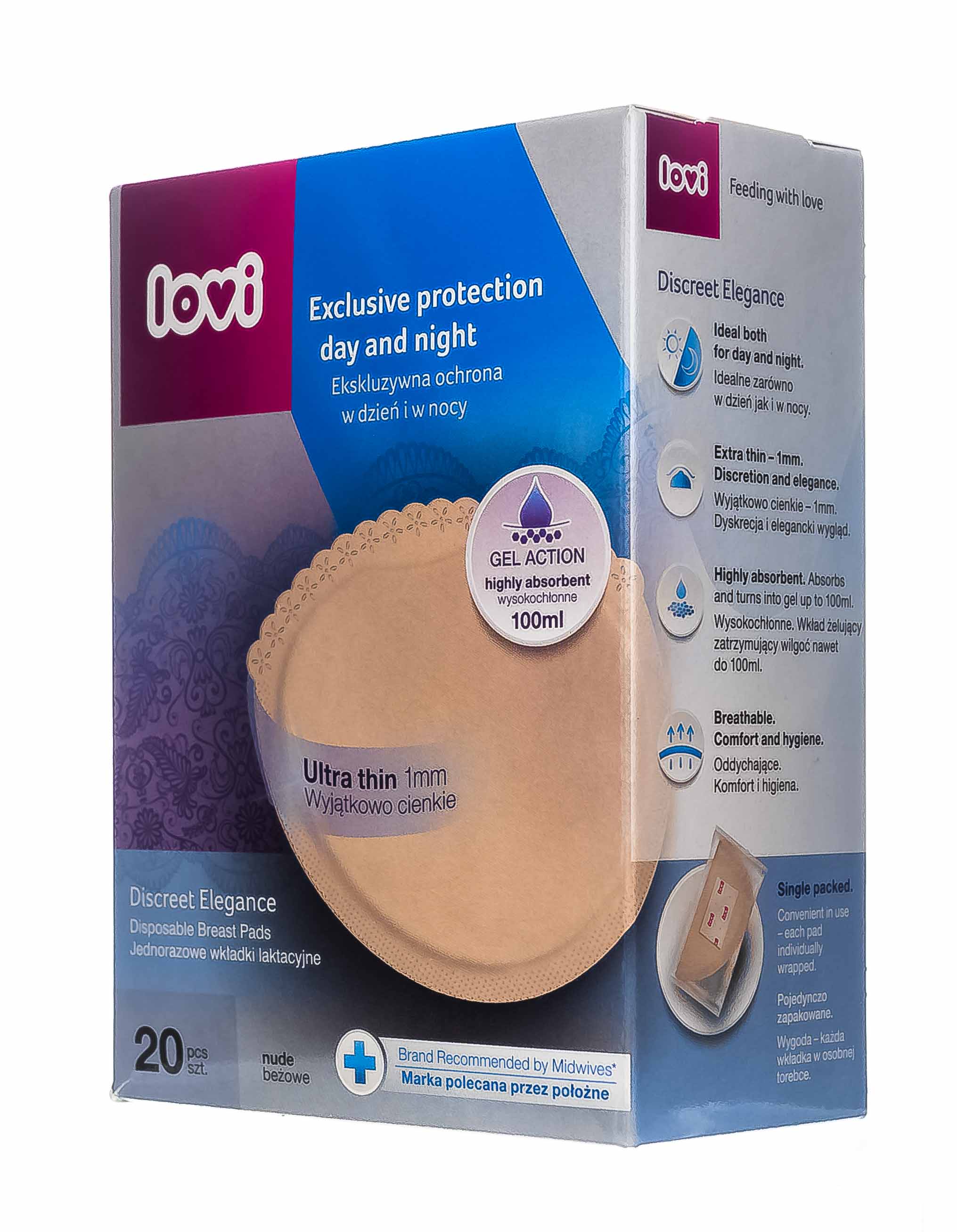 Лови Вкладыши для бюстгальтера Lovi, 20 шт, бежевые, Discreet Elegance (Lovi, Для кормящих мам) фото 2