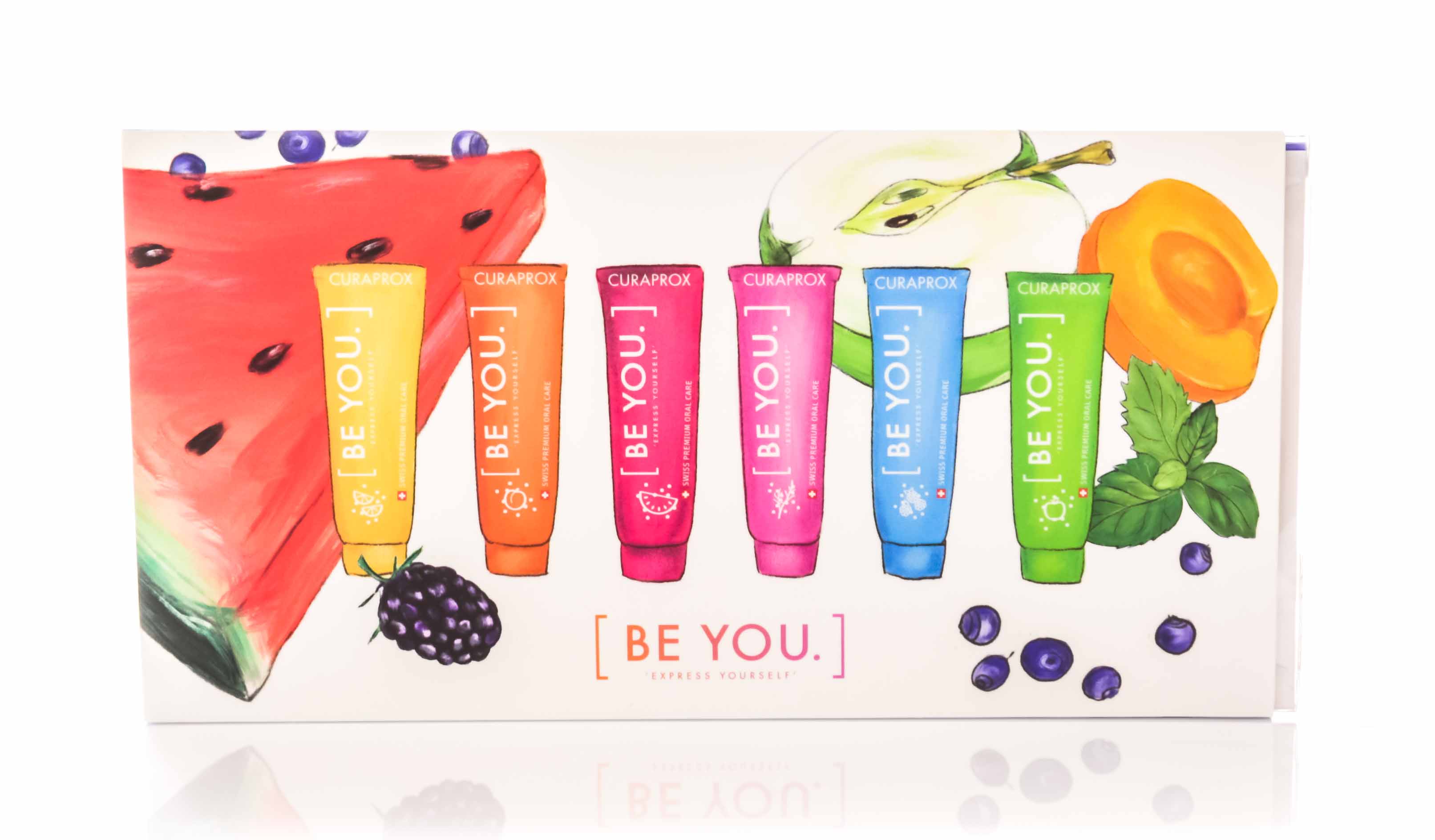 Курапрокс Набор зубных паст шесть вкусов 6х10мл + зубная щетка для детей 1 шт (Curaprox, Be You) фото 2