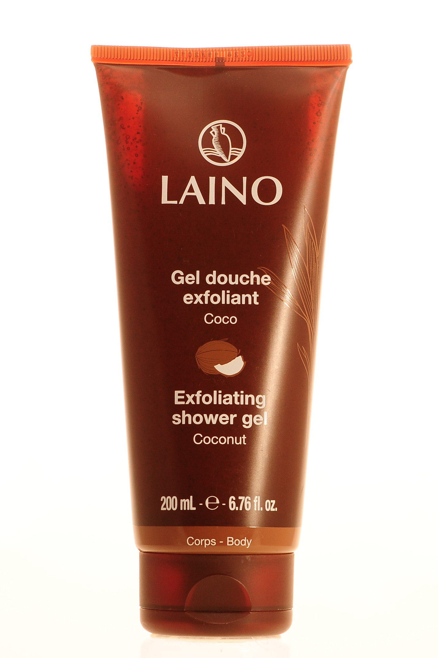 Лаино Гель-эксфолиант для душа с кокосом 200 мл (Laino, Soins Parfumes) фото 1