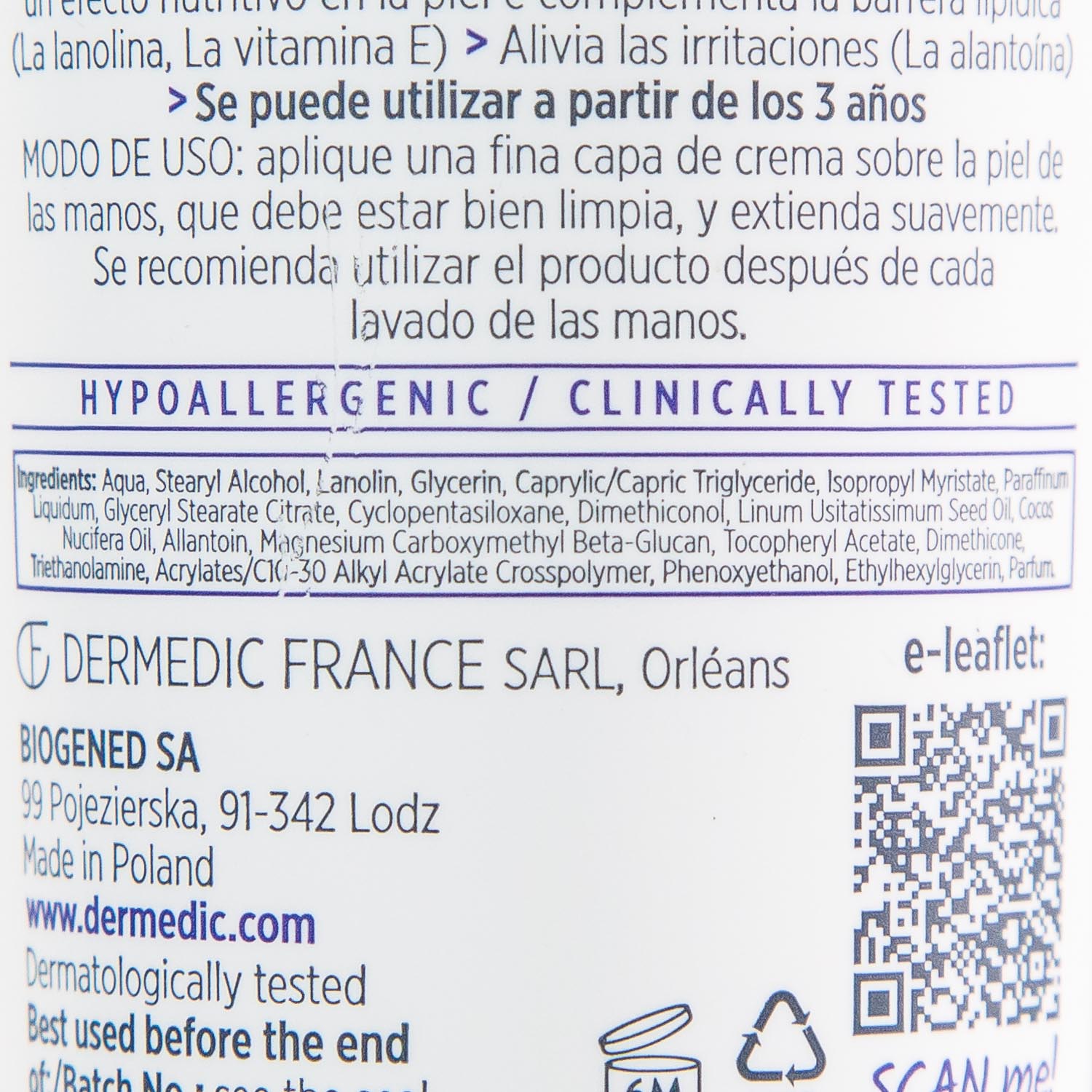 Дермедик Регенерирующий крем для рук 3+, 100 г (Dermedic, Linum Emollient) фото 7