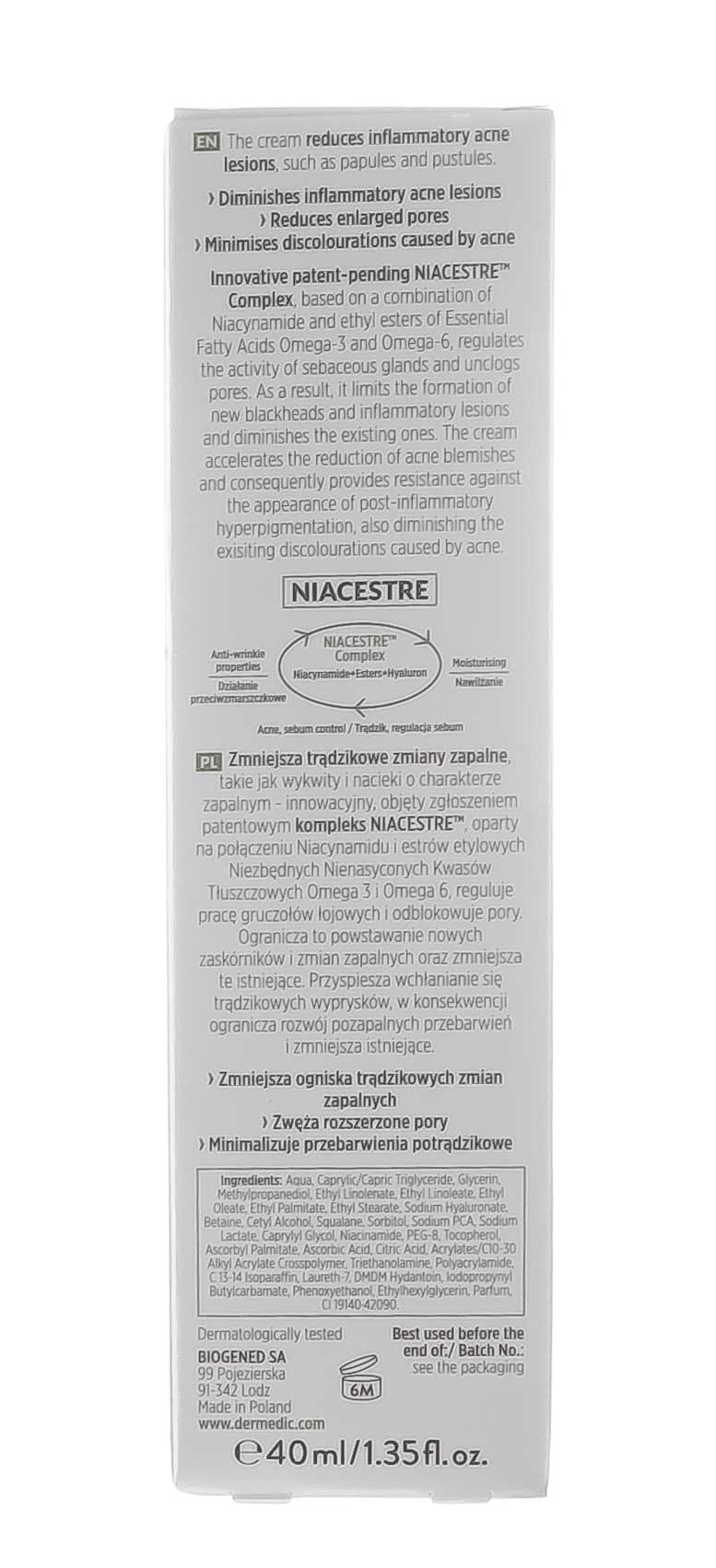Дермедик Ультра-увлажняющий успокаивающий крем Нормакне Therapy Ultra-Moisturising soosthing cream, 40 мл (Dermedic, Normacne) Дермедик Ультра-увлажняющий успокаивающий крем Нормакне Therapy Ultra-Moisturising soosthing cream, 40 мл (Dermedic, Normacne) фото 10