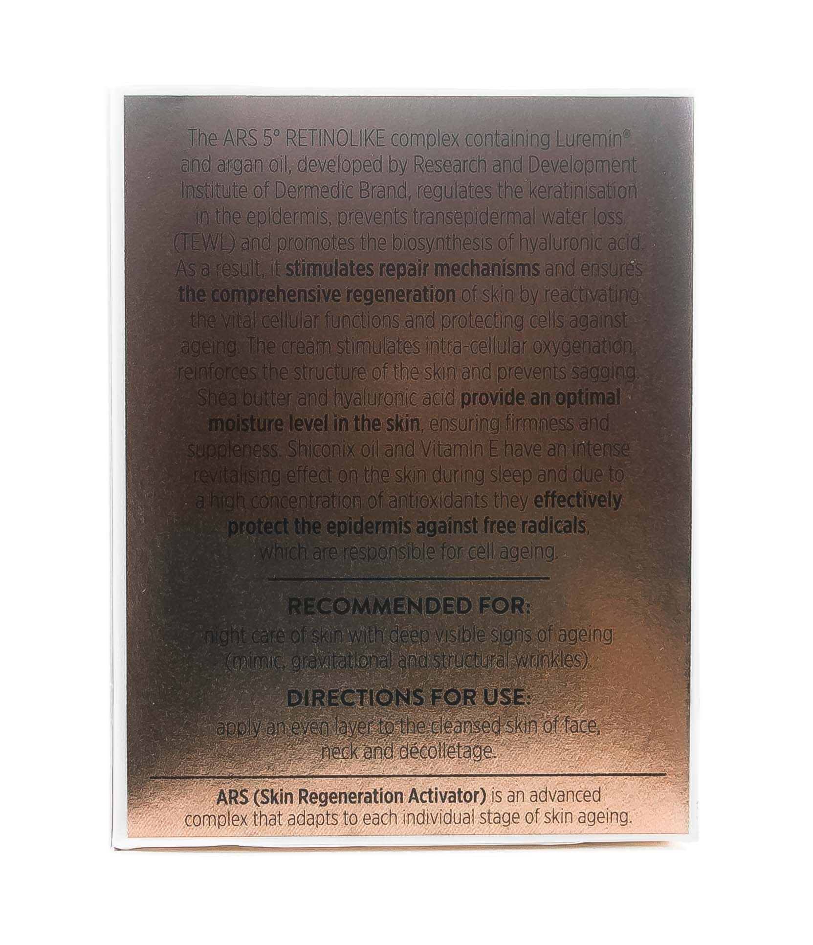 Дермедик Дневной восстанавливающий и интенсивно разглаживающий крем Редженист ARS 5 Retinolike, 50 гр (Dermedic, Regenist) фото 9