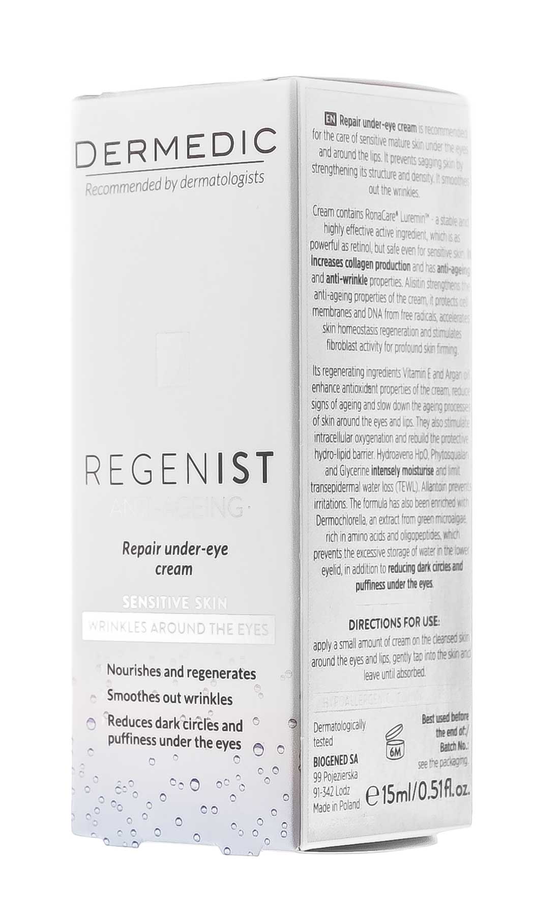 Дермедик Восстанавливающий крем для контура глаз Редженист Repair Under Eye Cream, 15 мл (Dermedic, Regenist) Дермедик Восстанавливающий крем для контура глаз Редженист Repair Under Eye Cream, 15 мл (Dermedic, Regenist) фото 6