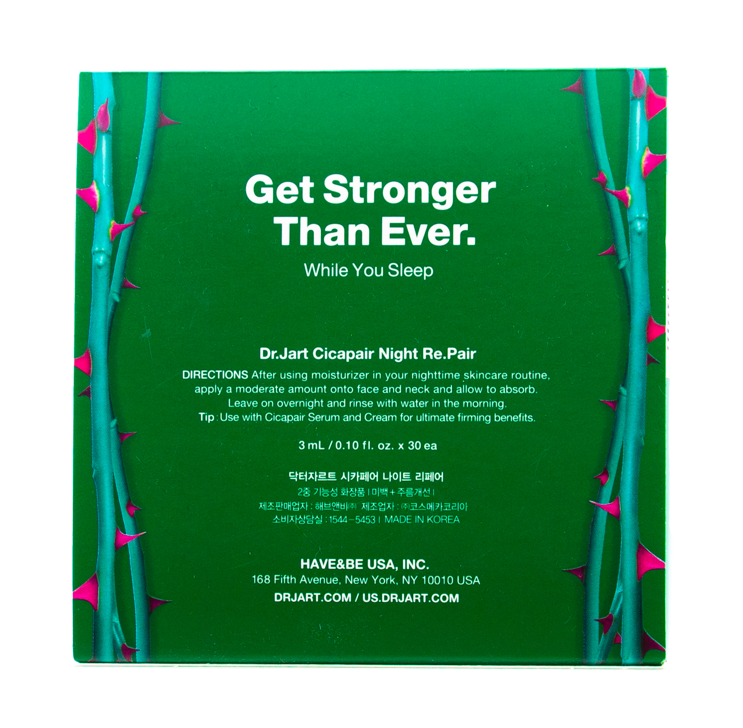 Доктор Джарт Восстанавливающая ночная крем-маска Антистресс, 30*3 мл (Dr. Jart+, Cicapair) фото 4