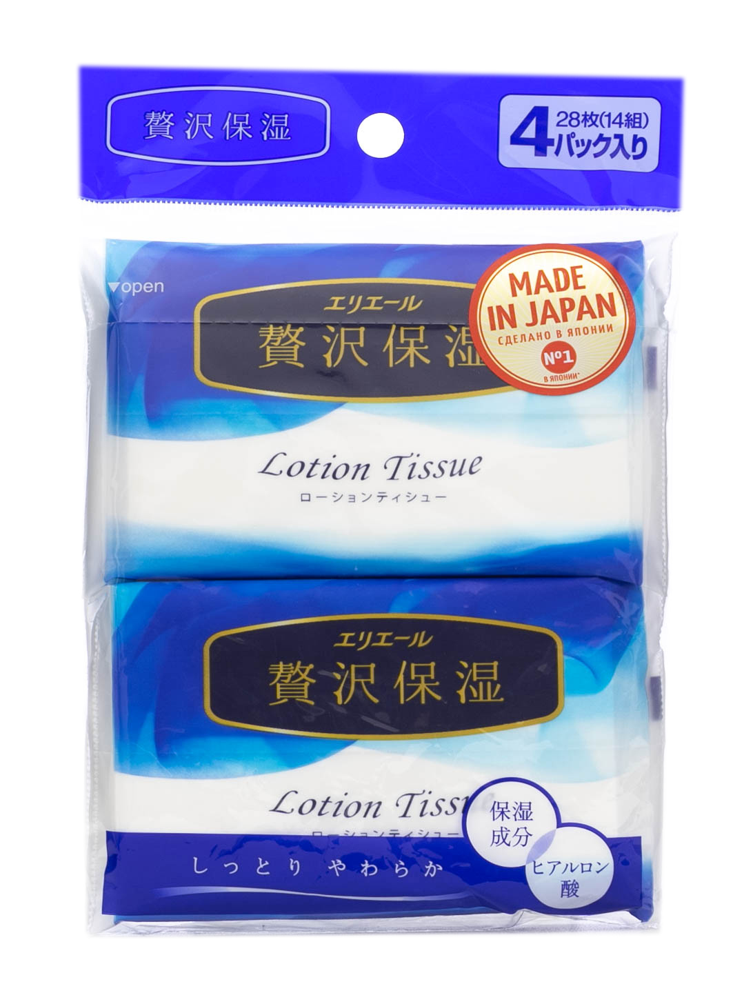 Элеар Салфетки бумажные Lotion Tissue, 14 шт (Elleair, Lotion Tissue) фото 1