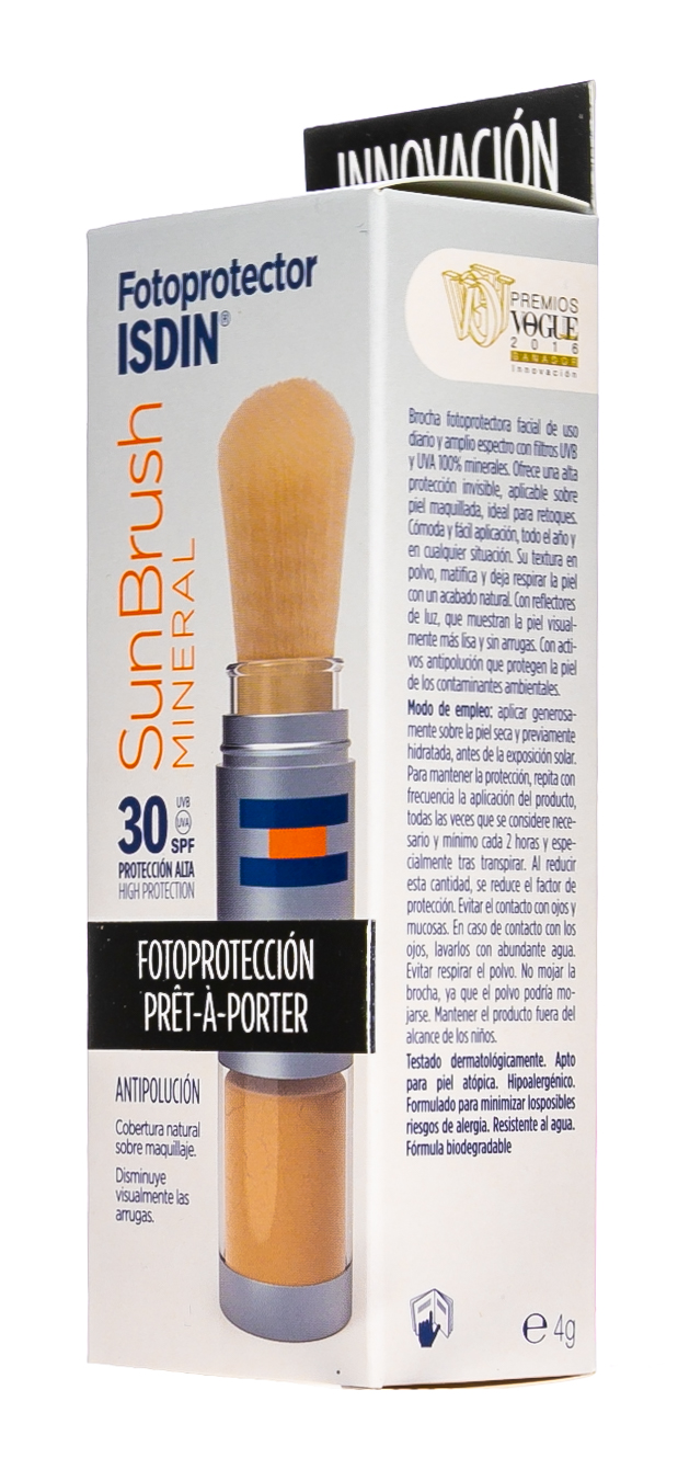  Пудра солнцезащитная для лица SunBrush Mineral SPF30, 4 гр (ISDIN, Fotoprotector) фото 2