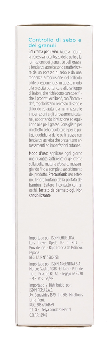  Гель-крем для лица Teen Skin Acniben Control De brillos Y Granos, 40мл (ISDIN, Acniben) фото 4