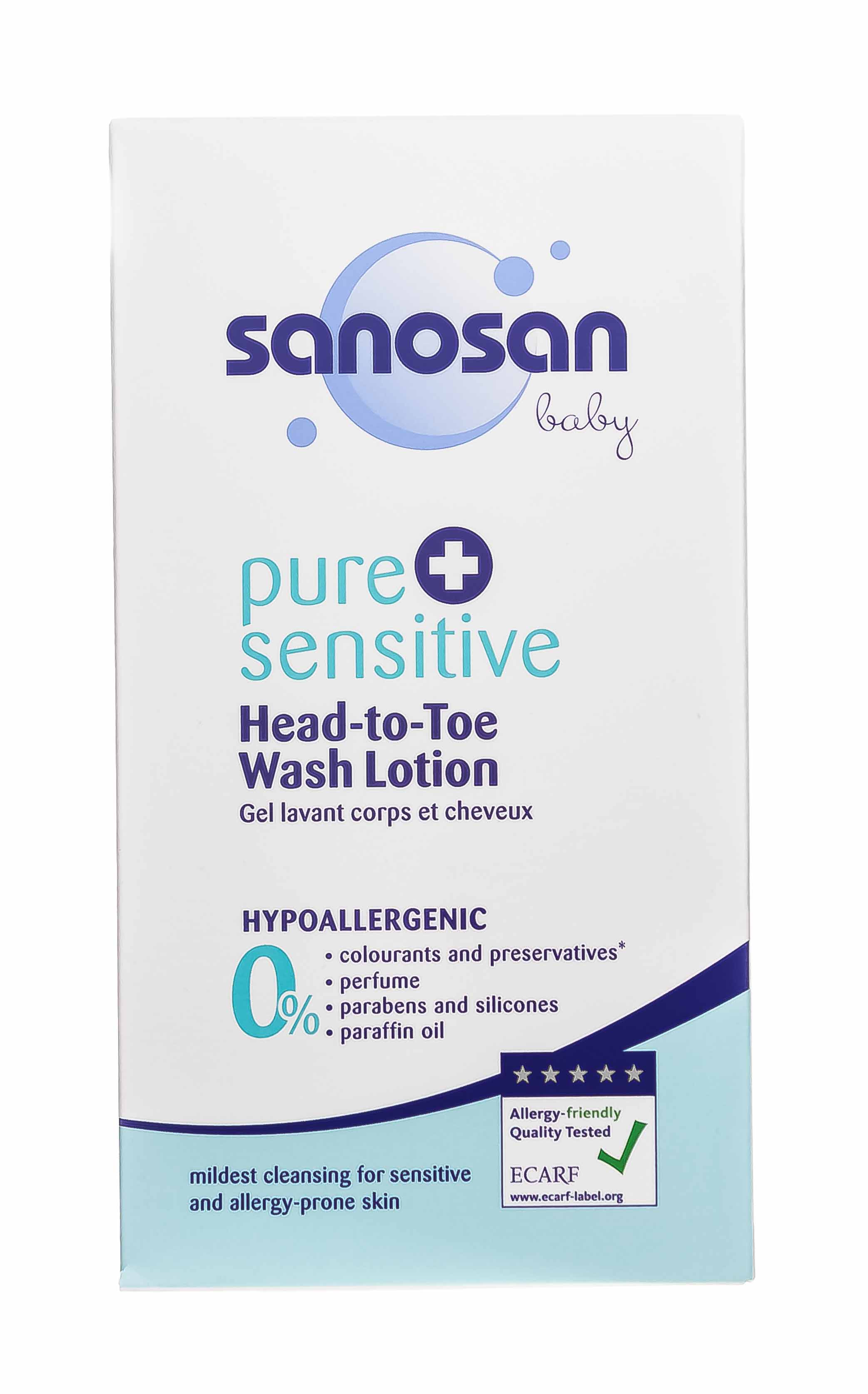 Саносан Детское средство для купания 2в1 Pure+Sensitive, 200 мл (Sanosan, Pure+sensitive) фото 1