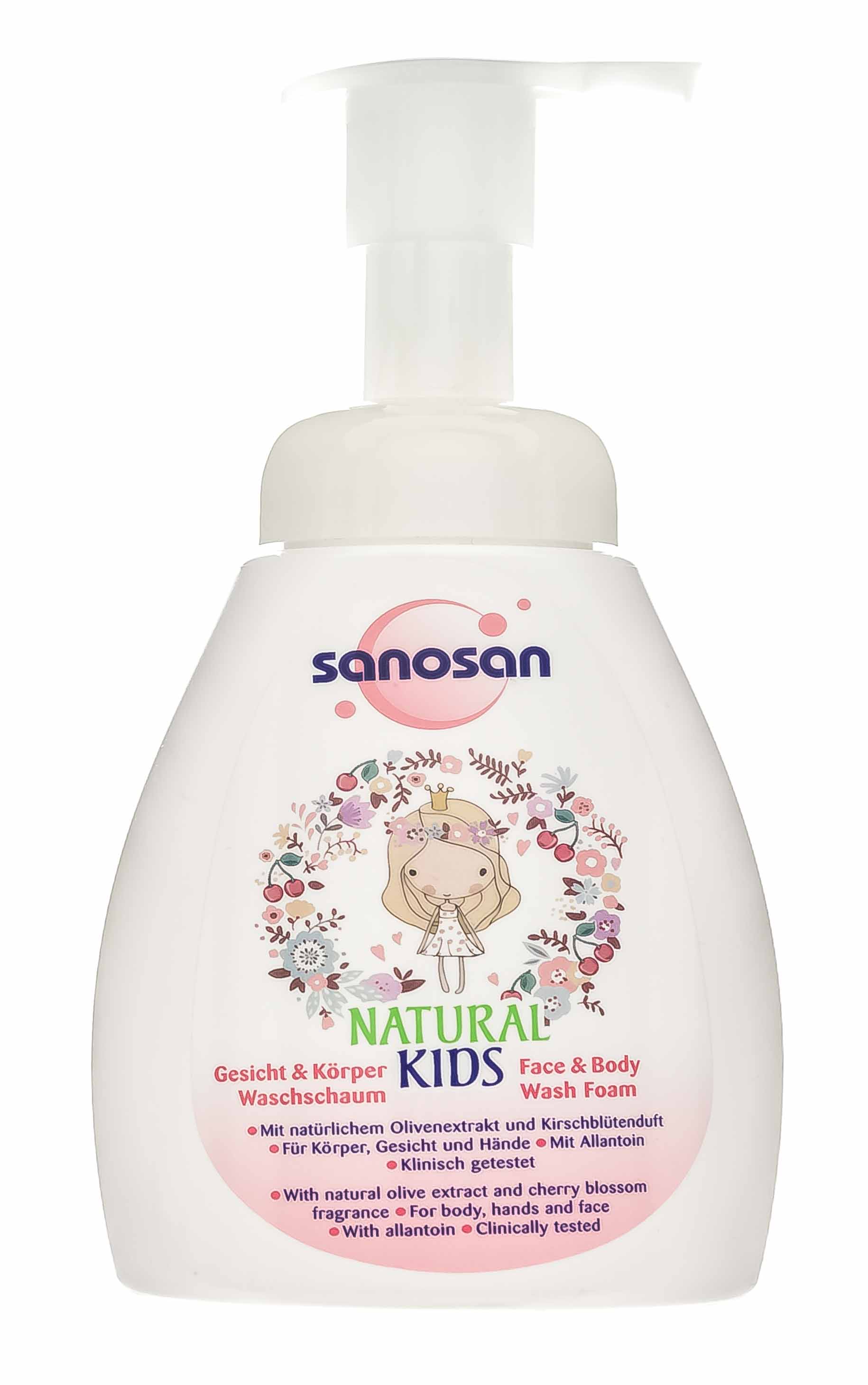 Саносан Пенка для лица и тела  для девочек, 250мл (Sanosan, Для детей 3+) фото 1