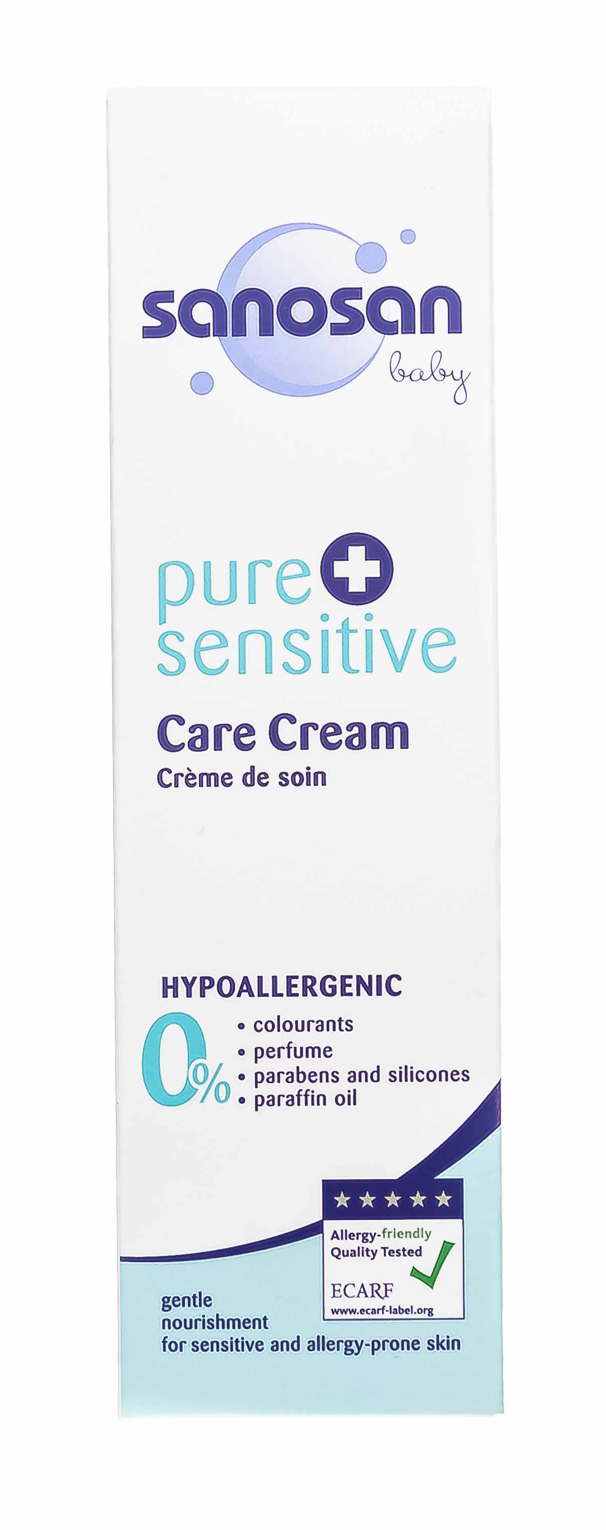 Саносан Детский крем д/ухода за чувствительной кожей Pure+Sensitive, 100 мл (Sanosan, Pure+sensitive) фото 1