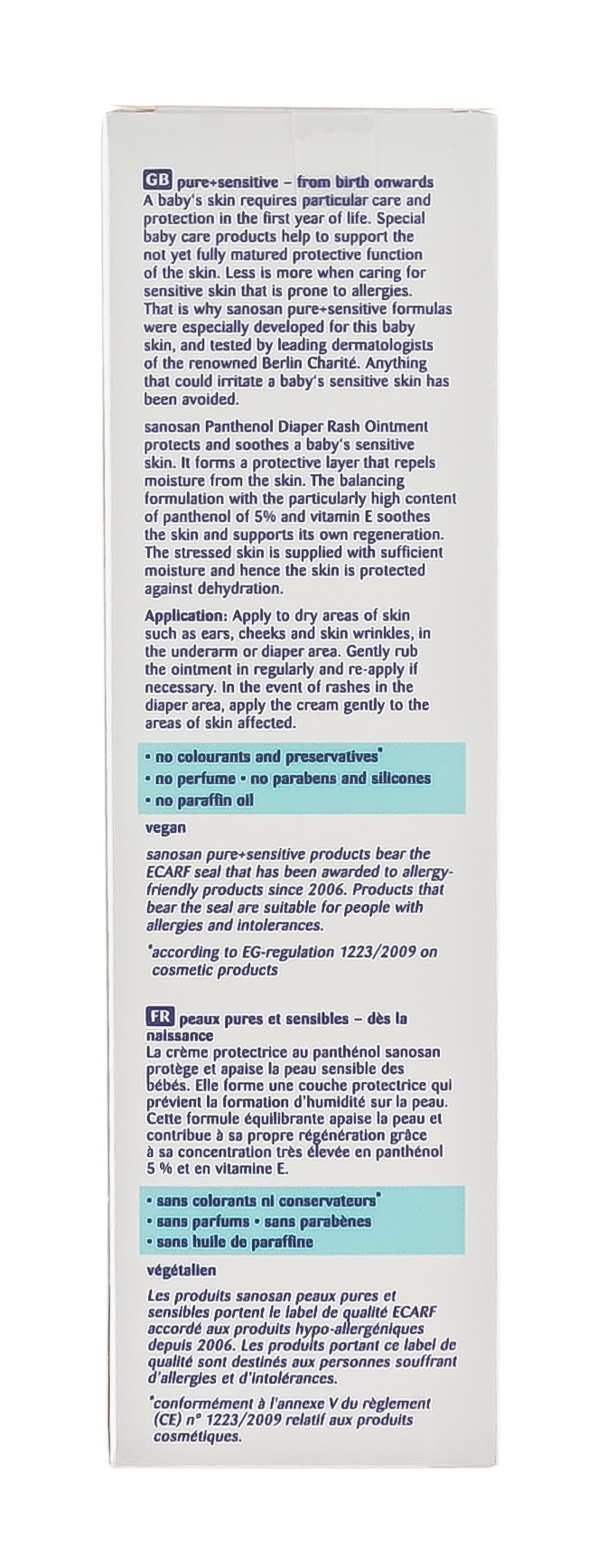 Саносан Крем под подгузник с пантенолом Pure+Sensitive, 100 мл (Sanosan, Pure+sensitive) фото 4