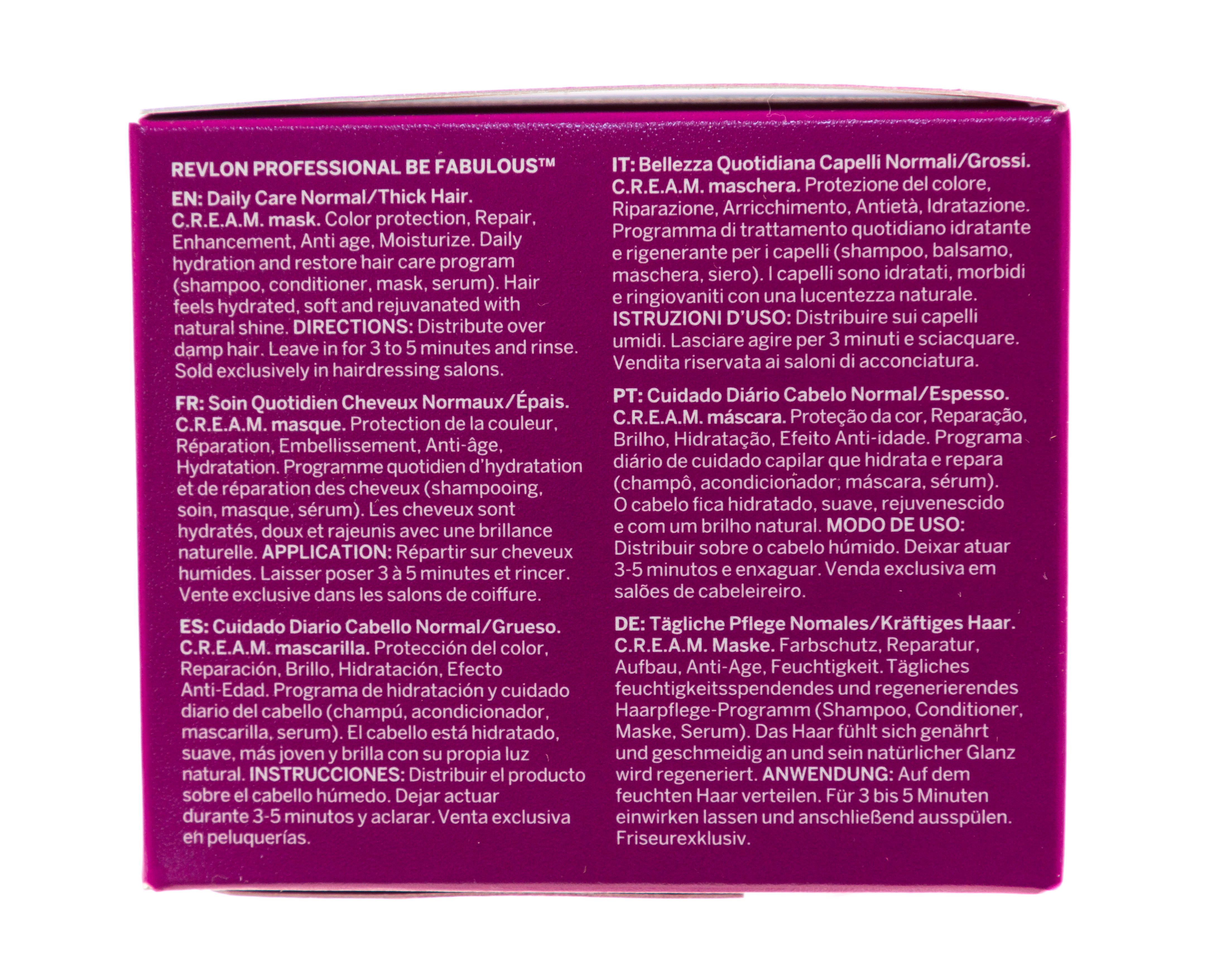 Ревлон Профессионал Маска ежедневный уход для нормальных/густых волос C.R.E.A.M. RP Be Fabulous 200 мл (Revlon Professional, Be Fabulous) фото 4