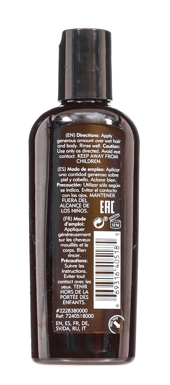 Американ Крю 3 в 1 Шампунь, кондиционер и гель для душа, 100 мл (American Crew, Hair&Body) фото 7