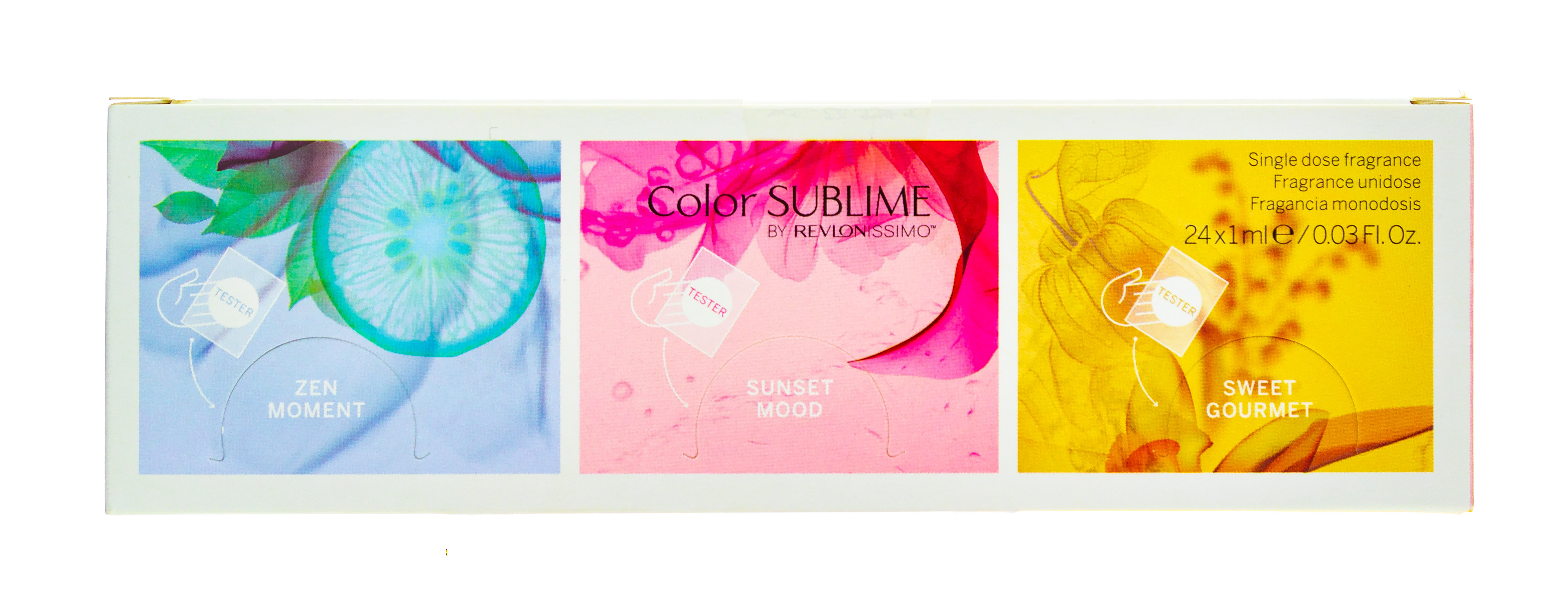 Ревлон Профессионал Набор с индивидуальными ароматами для добавления в краситель микс: Момент Дзен, Сладость Гурмэ, Настроение Заката 24*1 мл (Revlon Professional, Color Sublime) фото 2