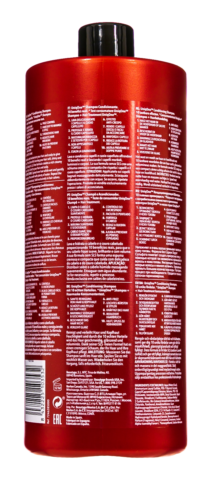 Ревлон Профессионал Кондиционирующий шампунь для волос 1000 мл (Revlon Professional, Uniqone) фото 1