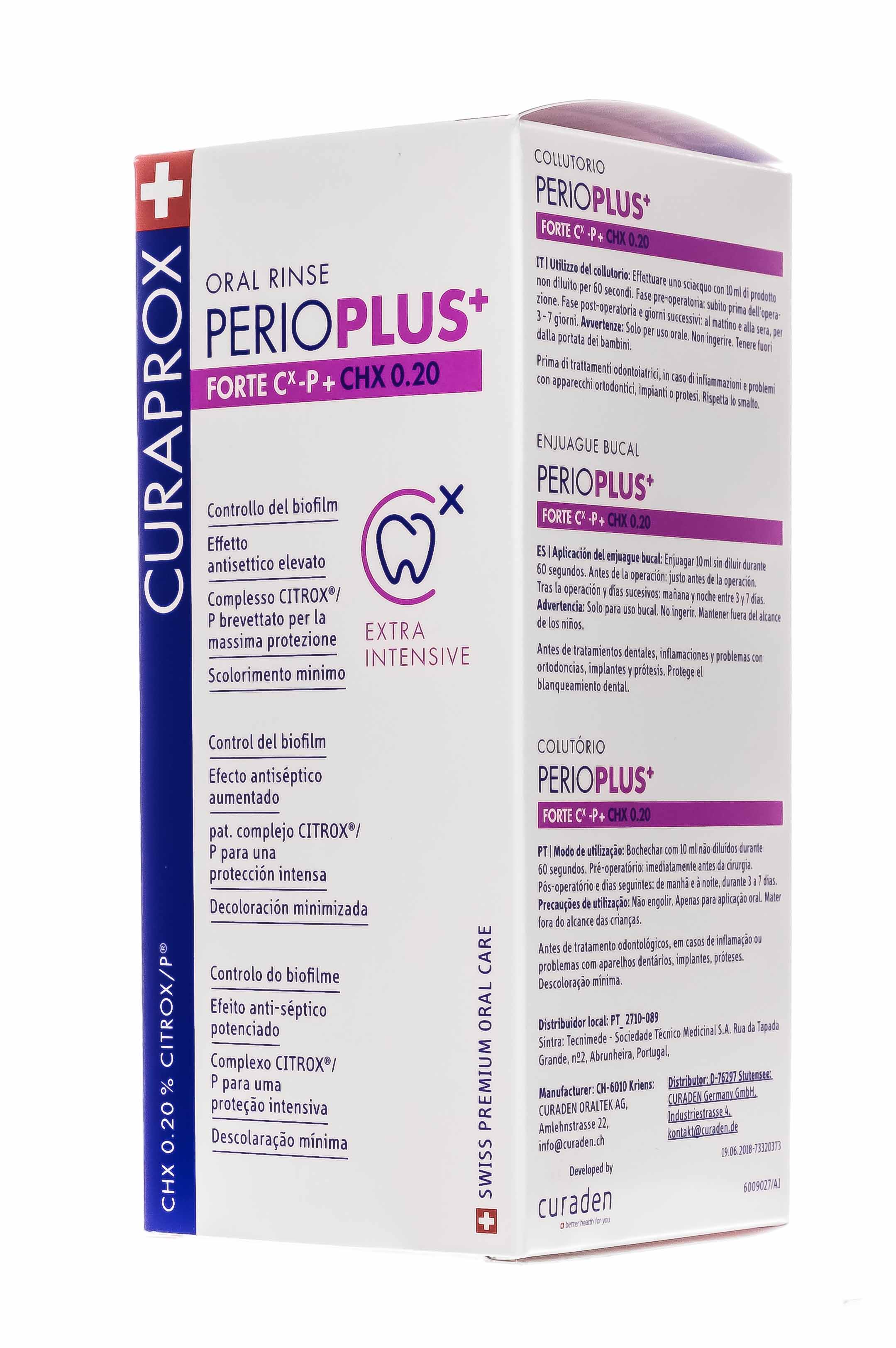 Курапрокс Жидкость - ополаскиватель Perio Plus Forte 200 мл (Curaprox, Perio Plus) фото 2