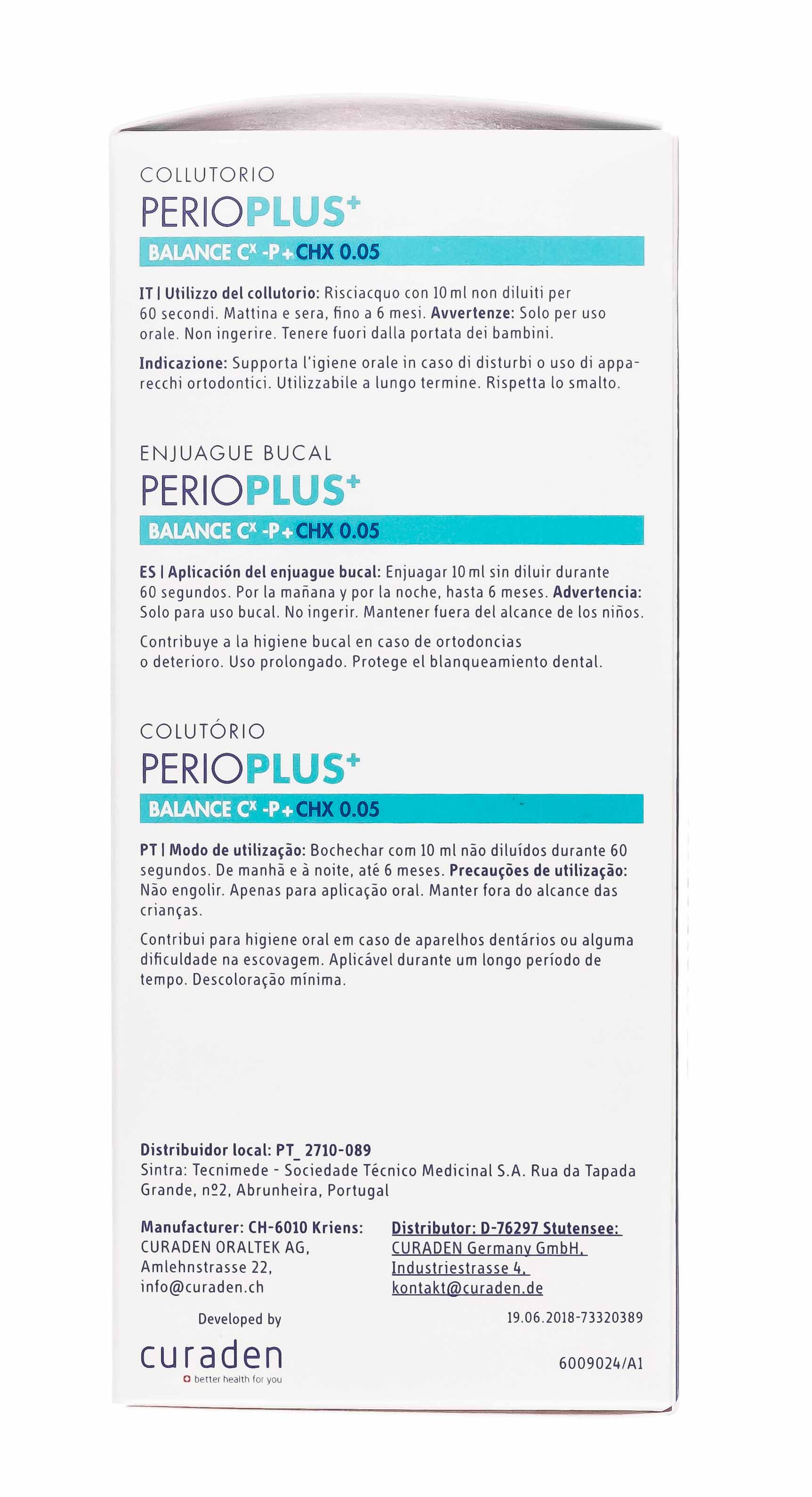 Курапрокс Жидкость - ополаскиватель  Perio Plus Regenerate CHX 0,05% и гиалуроновая кислота  200 мл (Curaprox, Perio Plus) фото 3