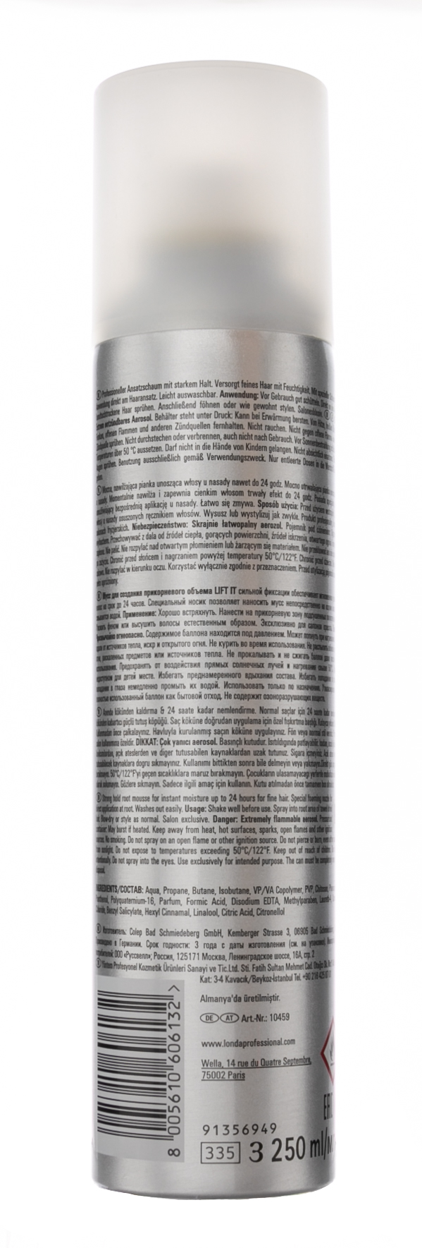 Лонда Профессионал Мусс для создания прикорневого объема сильной фиксации Lift It, 250 мл (Londa Professional, Укладка и стайлинг) фото 2