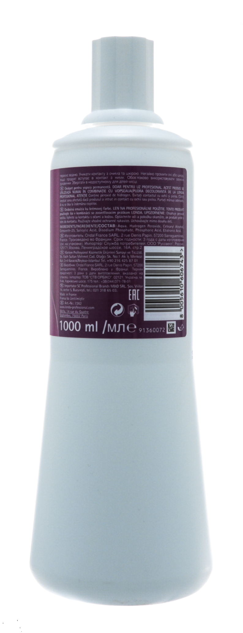 Лонда Профессионал Окислительная эмульсия 12%, 1000 мл (Londa Professional, Окрашивание) фото 2