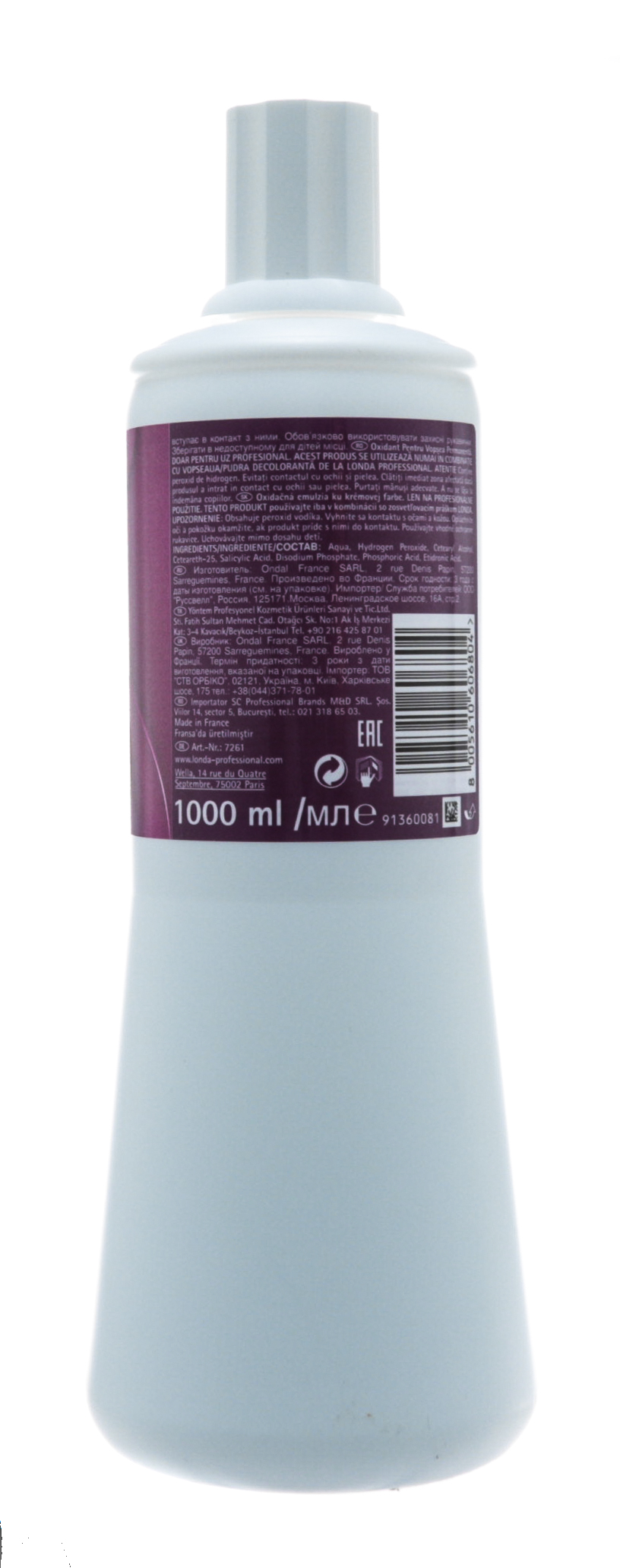 Лонда Профессионал Окислительная эмульсия 9%, 1000 мл (Londa Professional, Окрашивание) фото 2