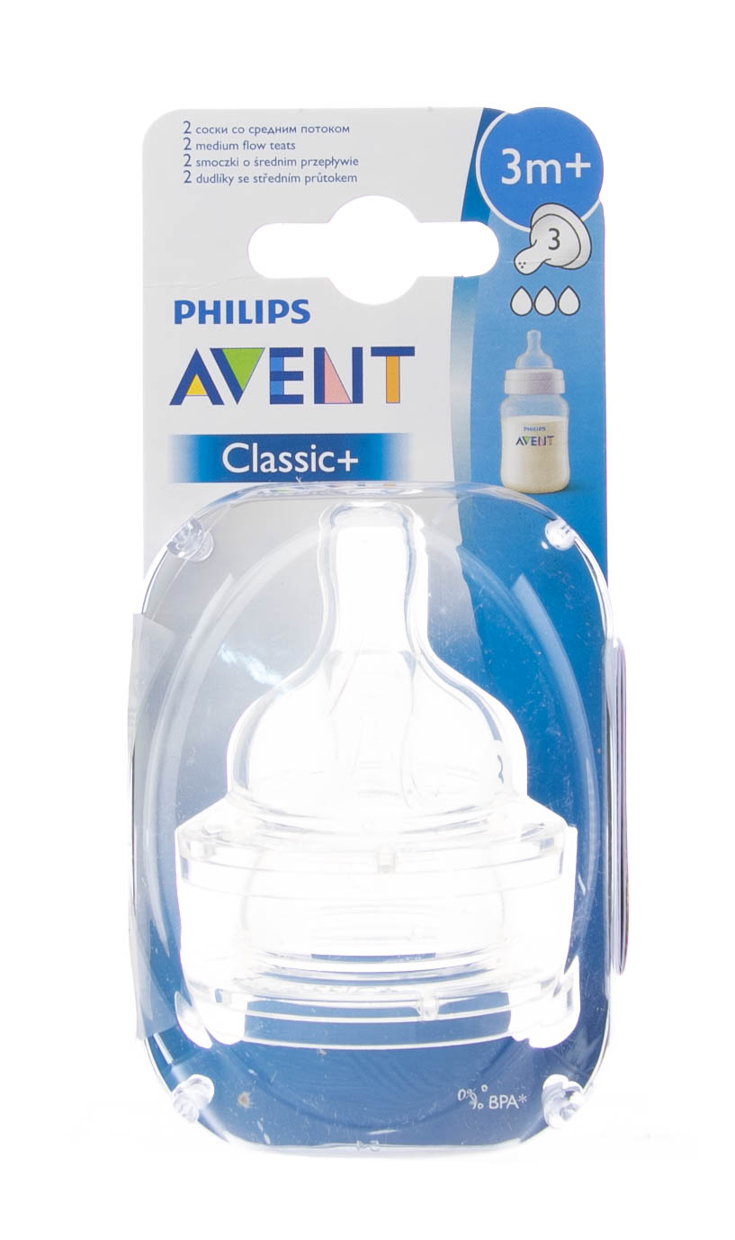 Авент Соска с 3 отверстиями и средним потоком 3 мес.+ (Avent, Соски) фото 1