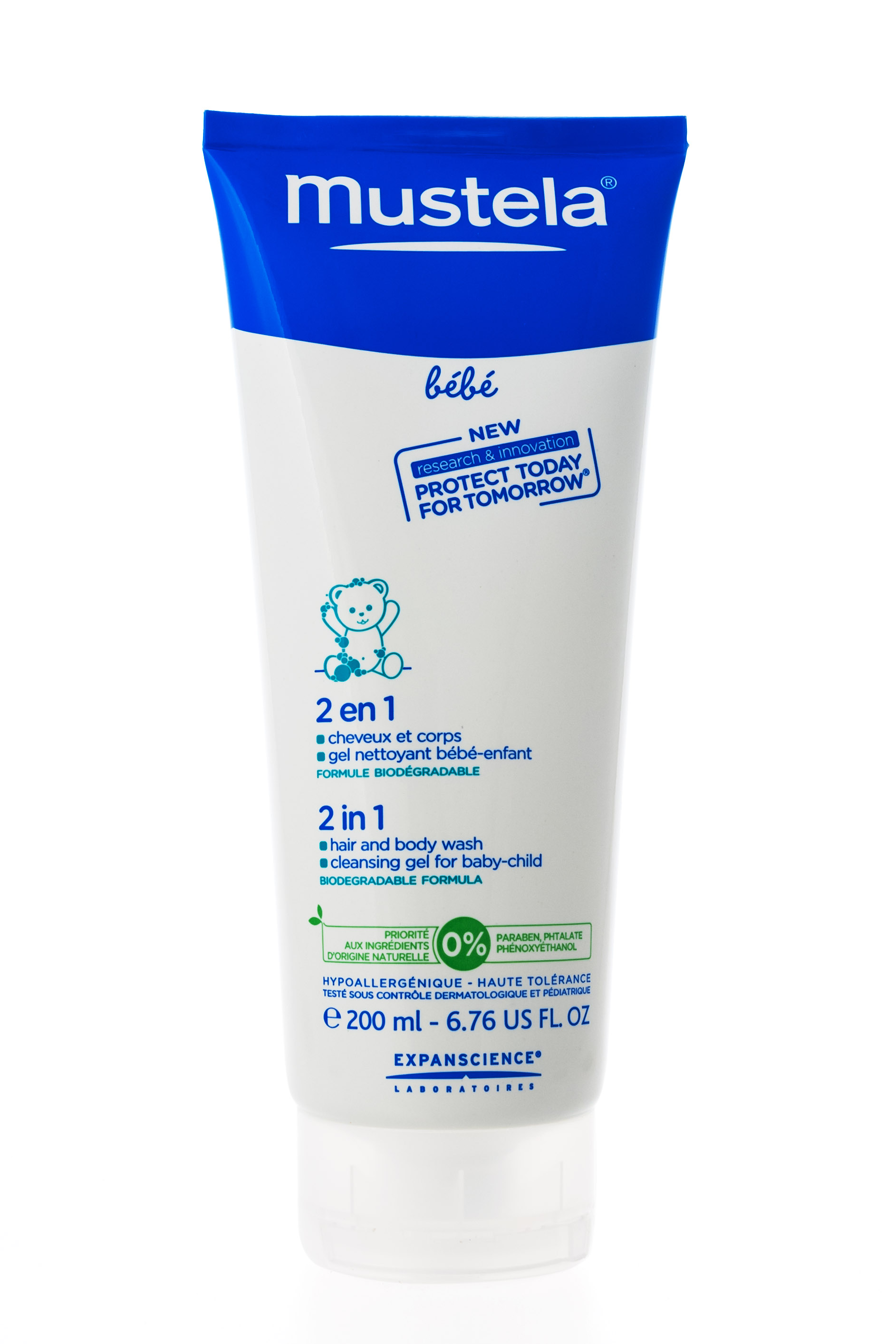 Мустела Гель-шампунь для головы и тела 2 в 1 200 мл (Mustela, Bebe - время купаться) фото 2