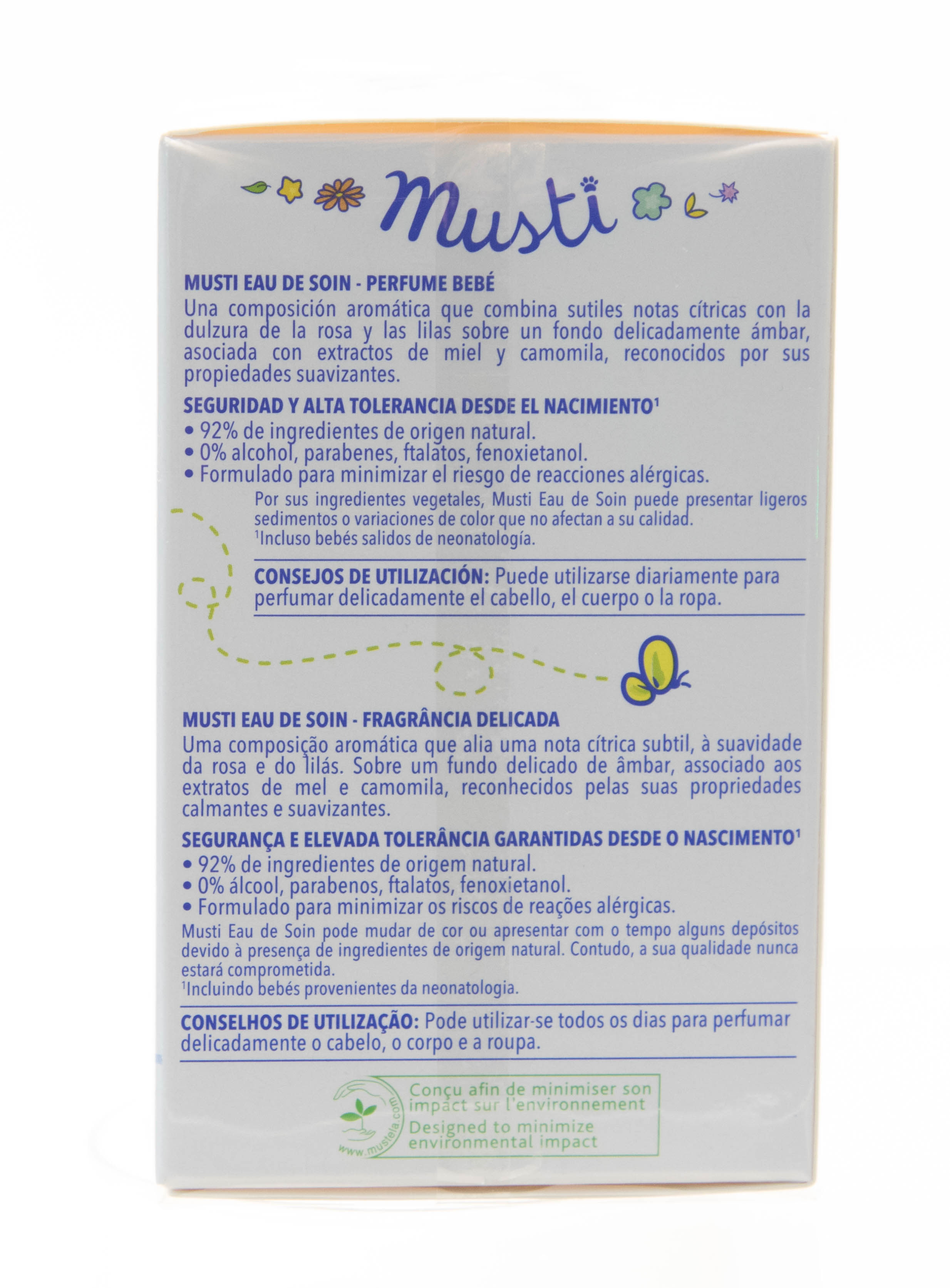 Мустела Детская туалетная вода “Musti” с нежным ароматом, 50 мл (Mustela, Bebe - ежедневная гигиена) фото 3