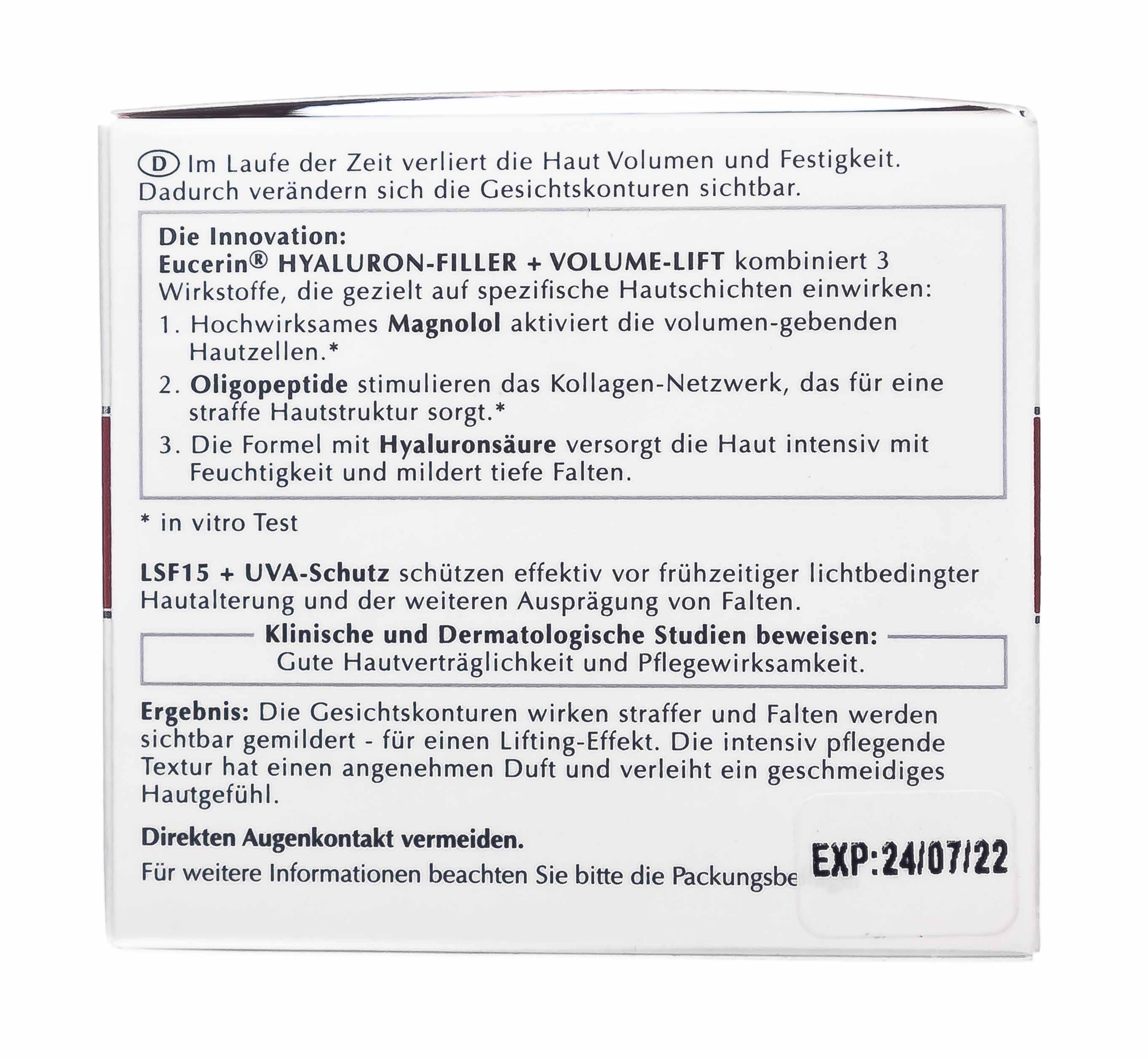 Эуцерин Крем для дневного ухода за сухой кожей SPF 15, 50 мл (Eucerin, Hyaluron-Filler + Volume-Lift) Эуцерин Крем для дневного ухода за сухой кожей SPF 15, 50 мл (Eucerin, Hyaluron-Filler + Volume-Lift) фото 4